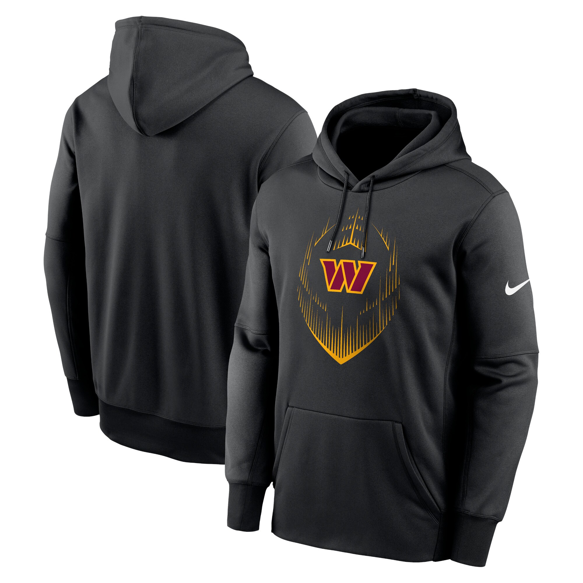 Washington Commanders Icon Performance Pullover Hoodie - Black