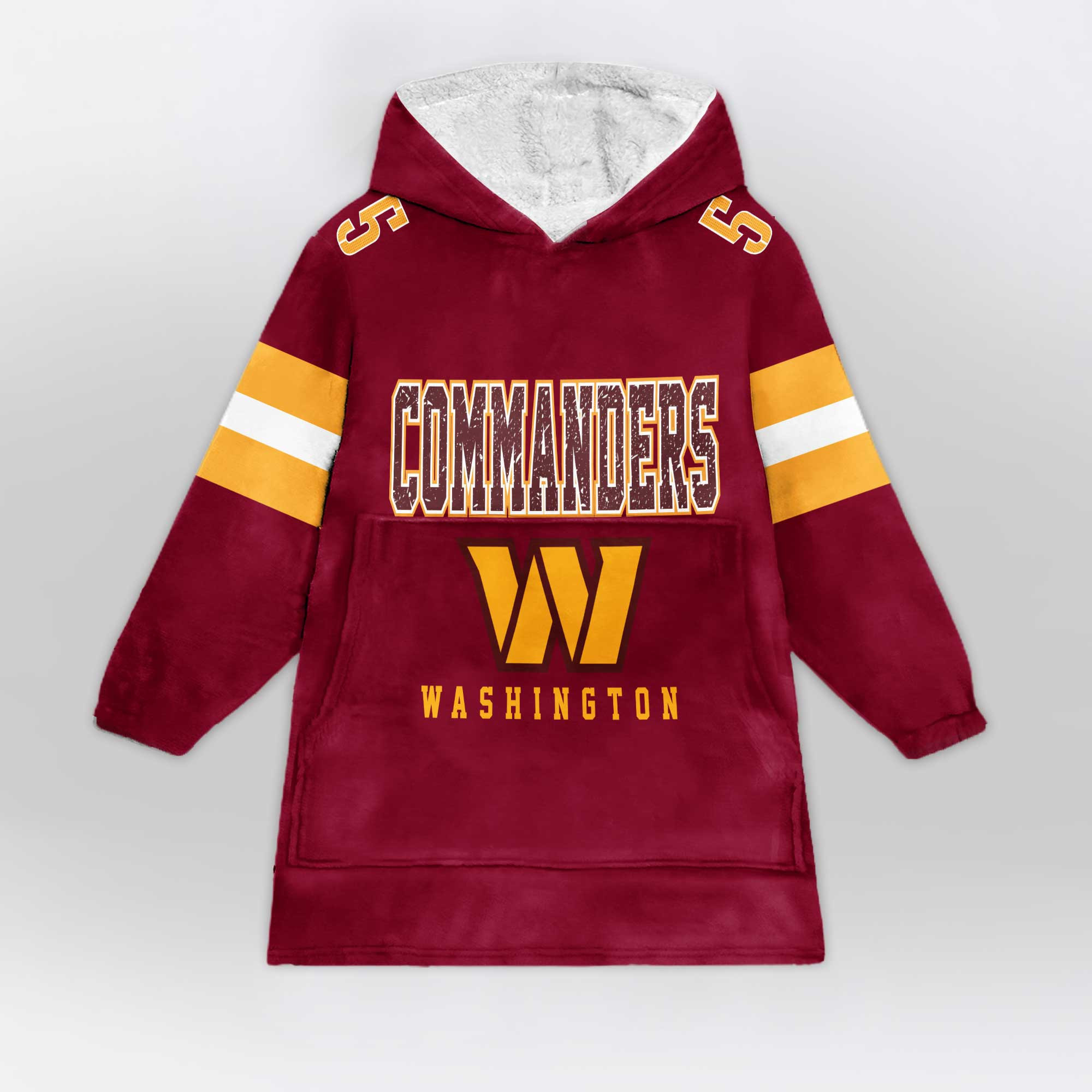 Adult 5 Washington Football Unisex Blanket Hoodie