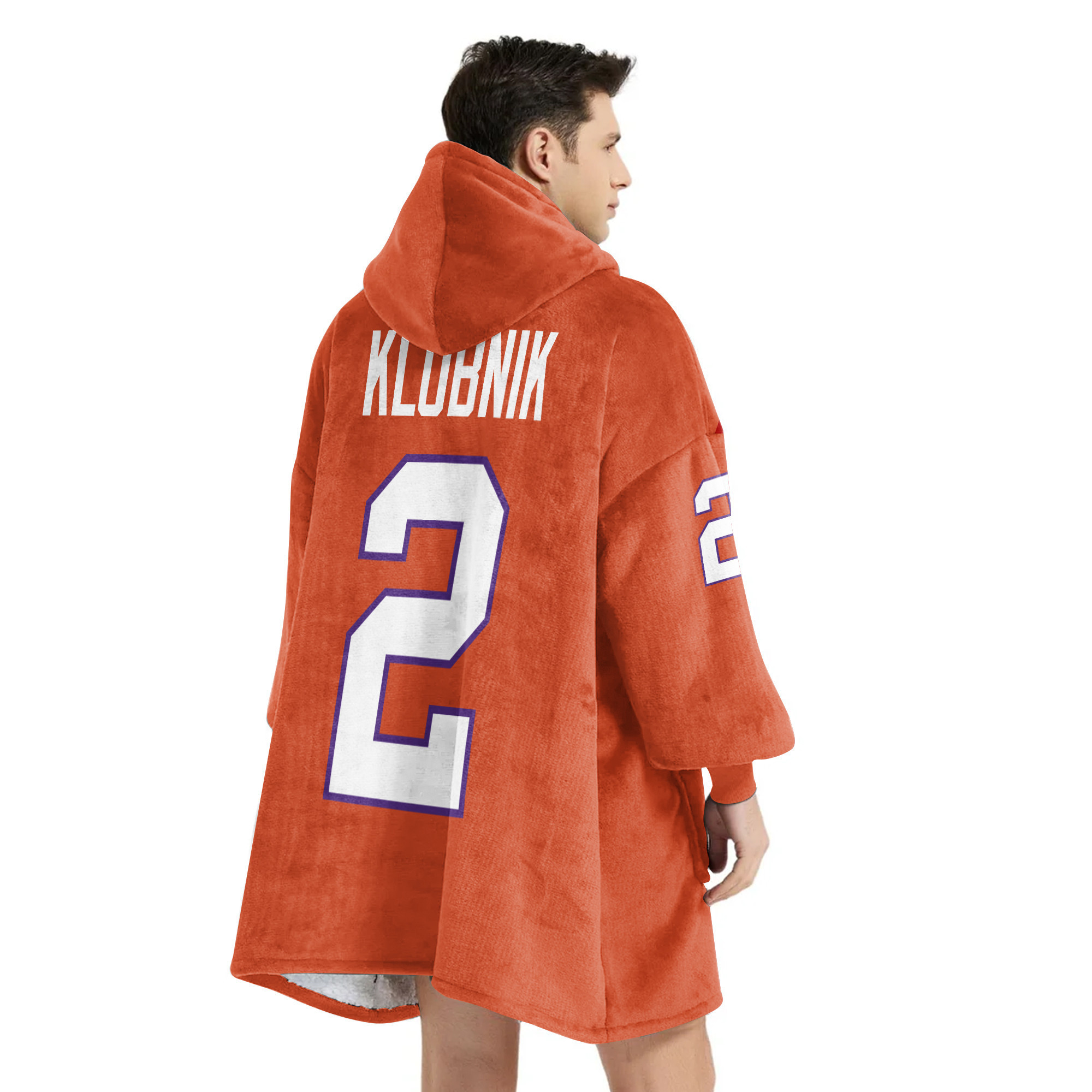 Adult 2 Clemson Football Unisex Blanket Hoodie