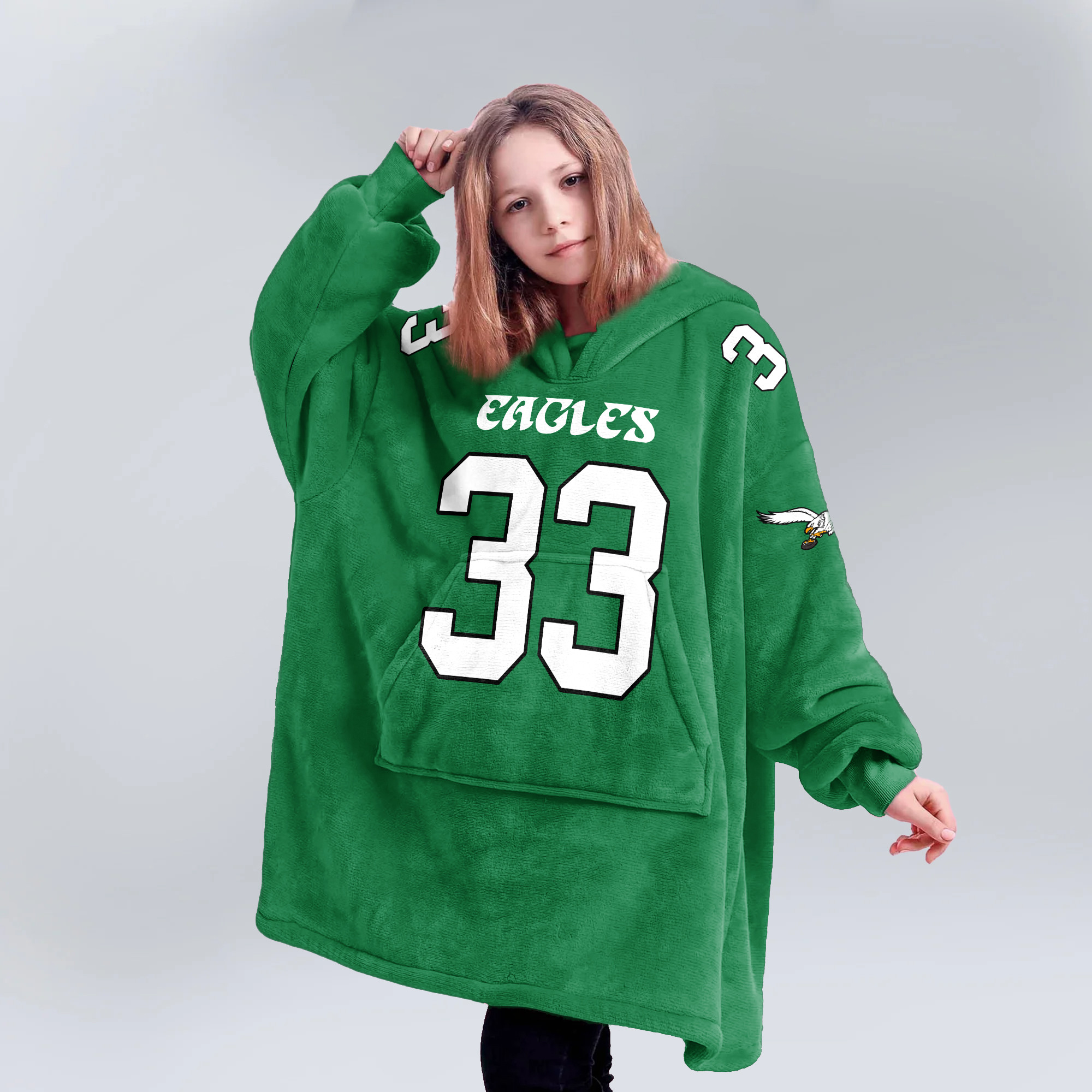 Kid C.D 33 Philadelphia Football Unisex Blanket Hoodie
