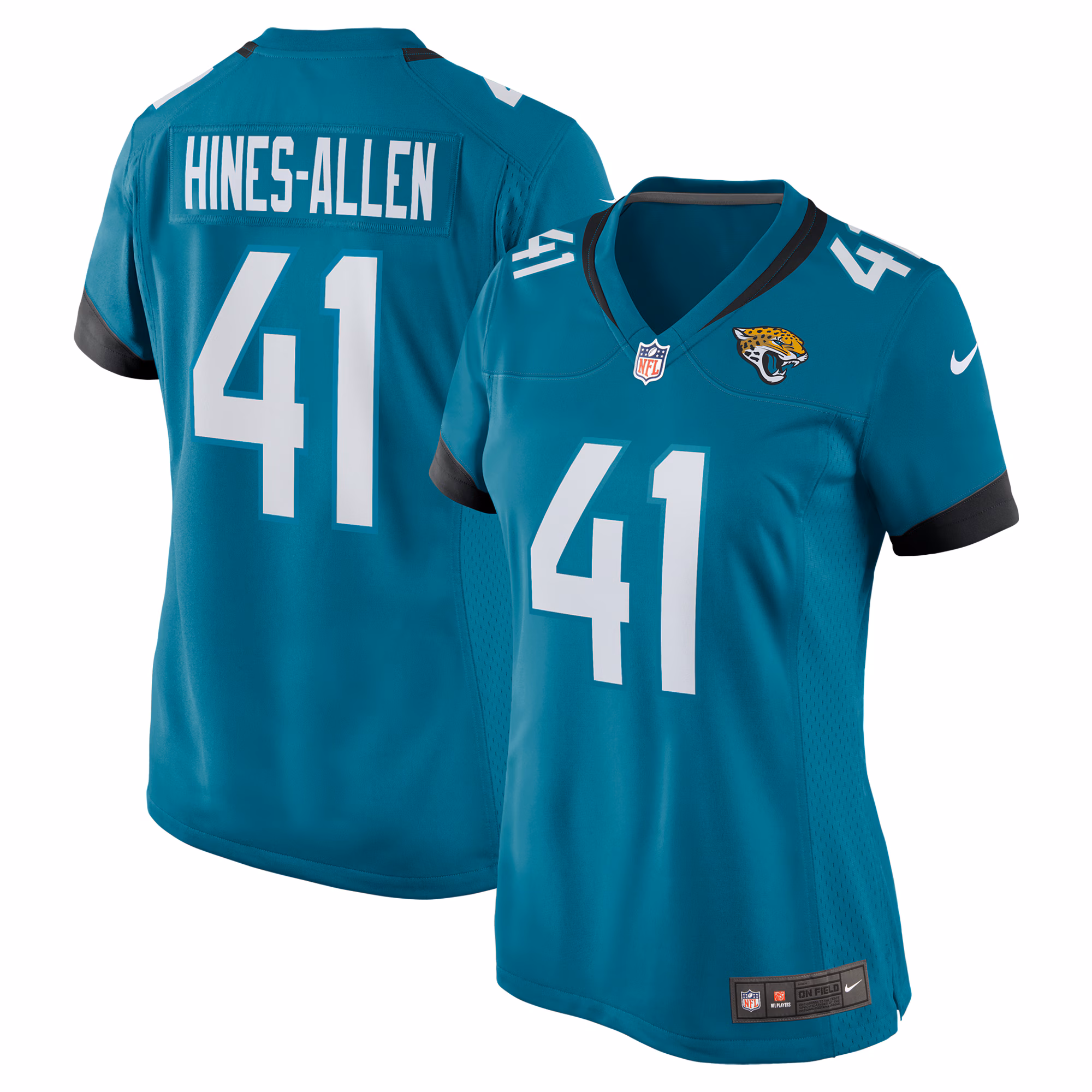Josh Hines-Allen Jacksonville Jaguars Women's Player Game Jersey - Teal