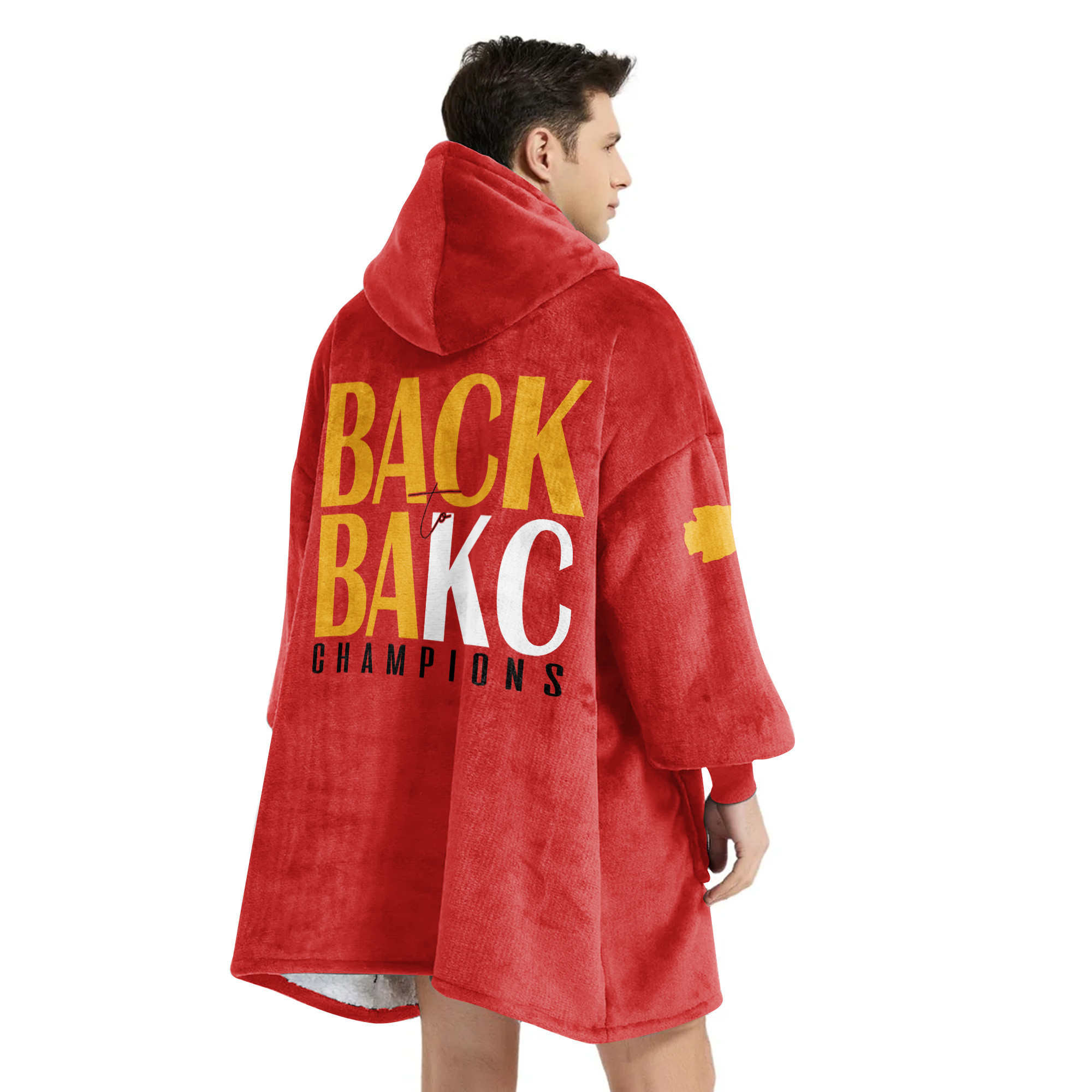 Adult 3 Peat Kansas City Football Unisex Blanket Hoodie