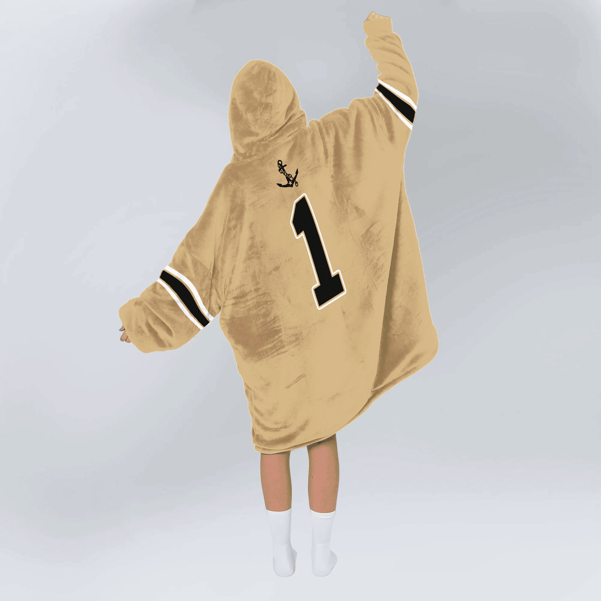 Adult 1 Vanderbilt Football Unisex Blanket Hoodie