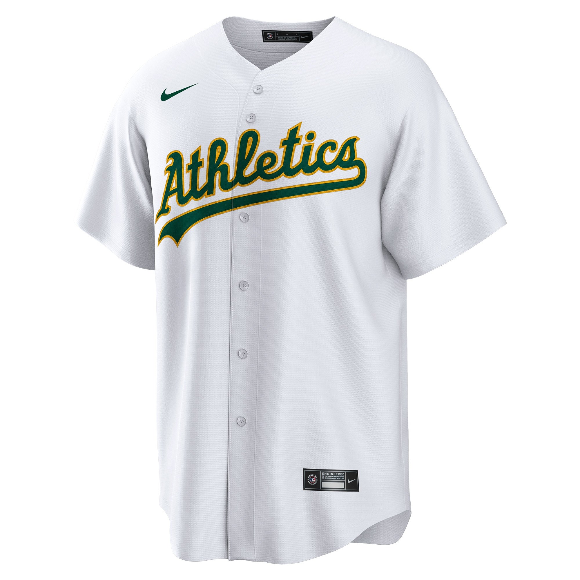 Men's Oakland Athletics Dany Jiménez  White Home  Replica Player Jersey