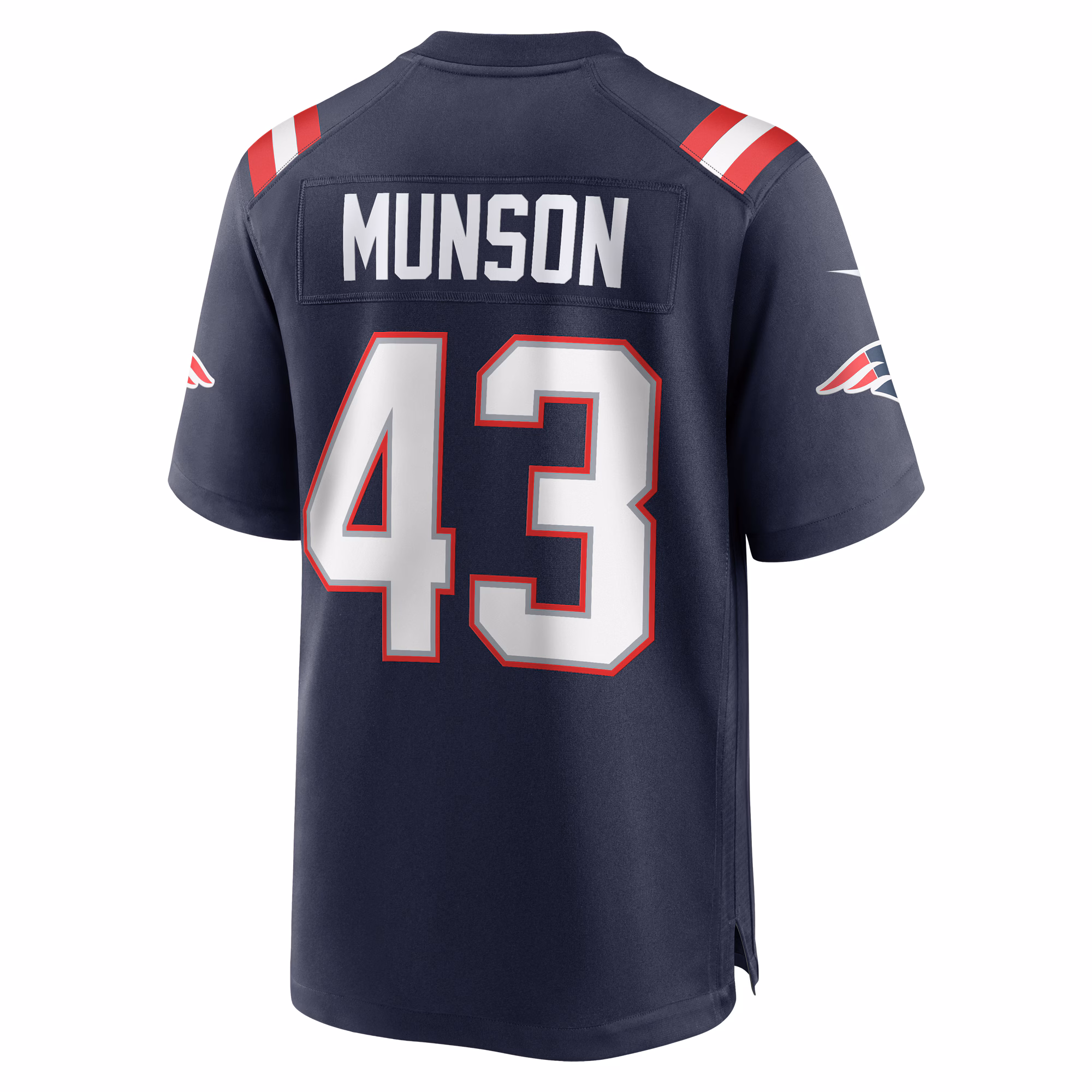 Calvin Munson New England Patriots Home Game Player Jersey - Navy