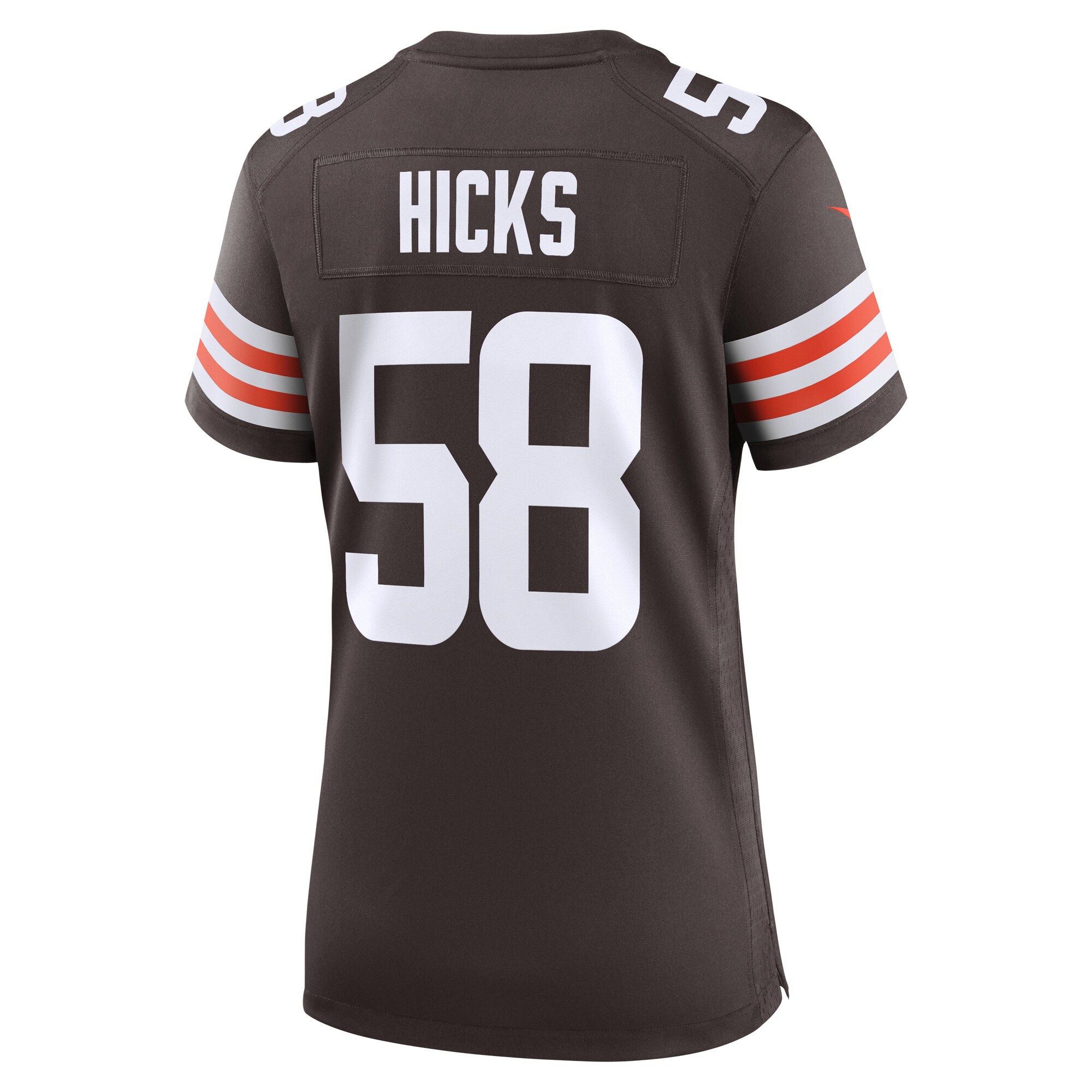 Hicks Cleveland Browns Women's  Game Jersey -  Brown