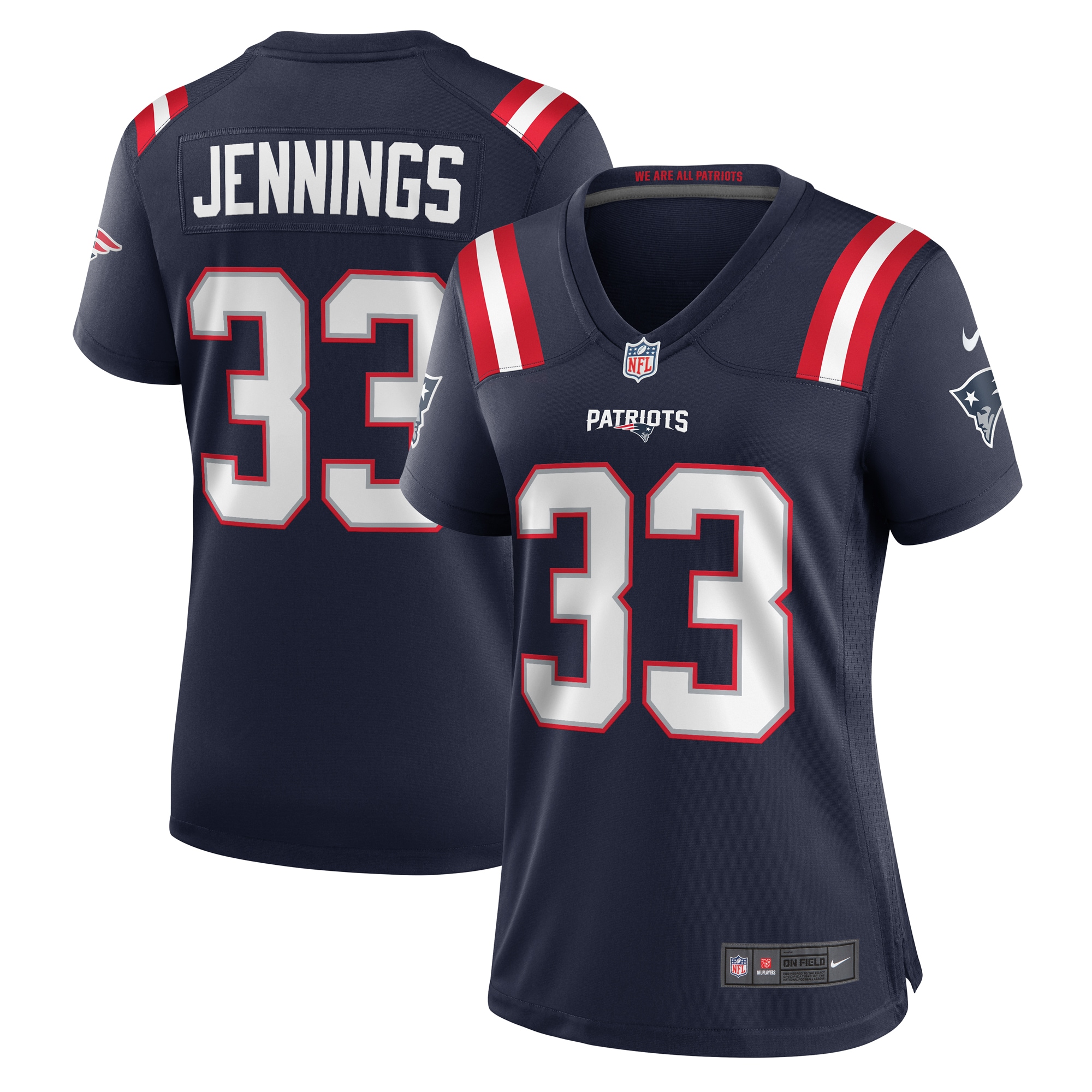 Anfernee Jennings New England Patriots Women's Team Game Jersey -  Navy