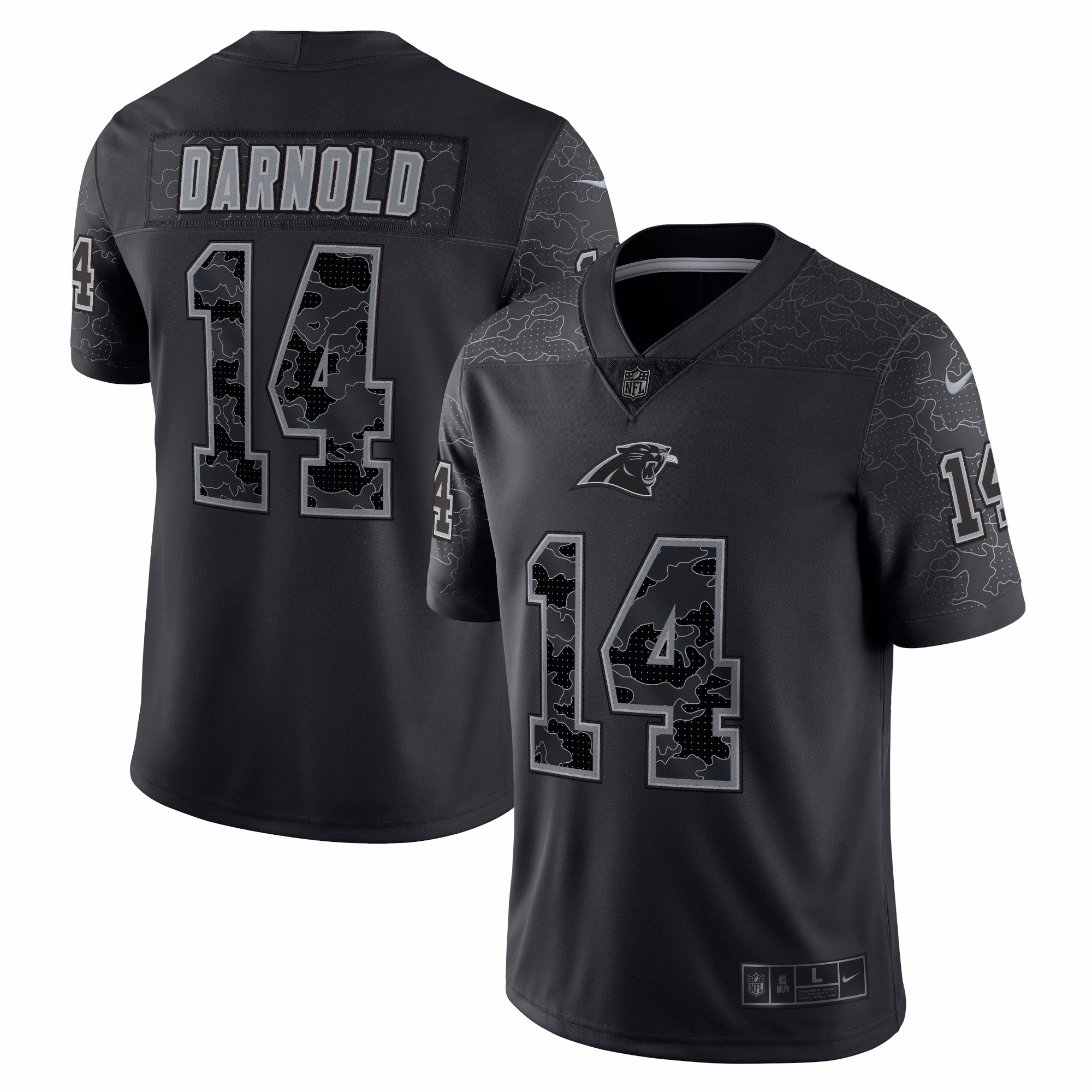 Sam Darnold Carolina Panthers RFLCTV Limited Jersey - Black