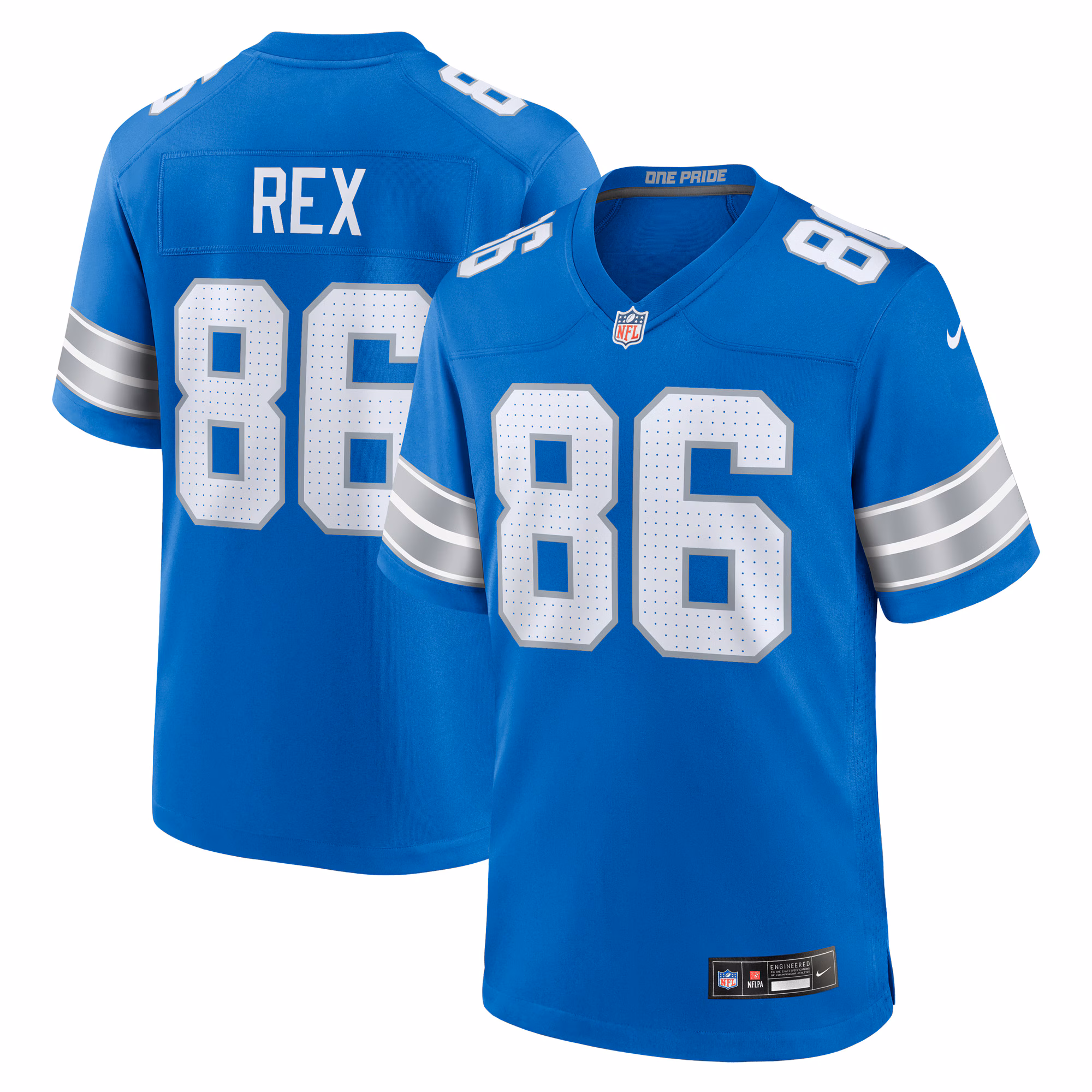 Isaac Rex Detroit Lions Game Jersey -  Blue