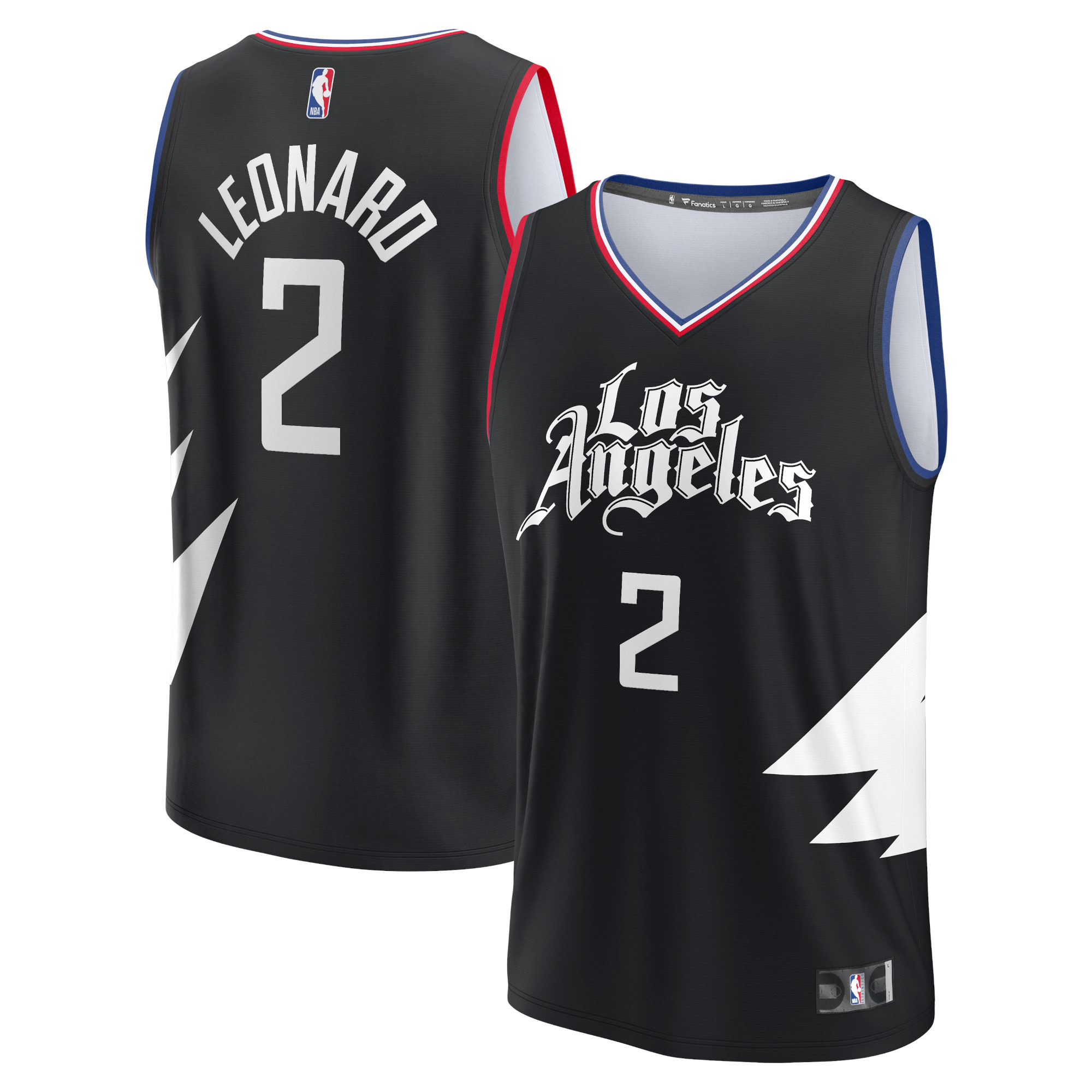 Kawhi Leonard LA Clippers  Fast Break Replica Player Jersey - Statement Edition - Black