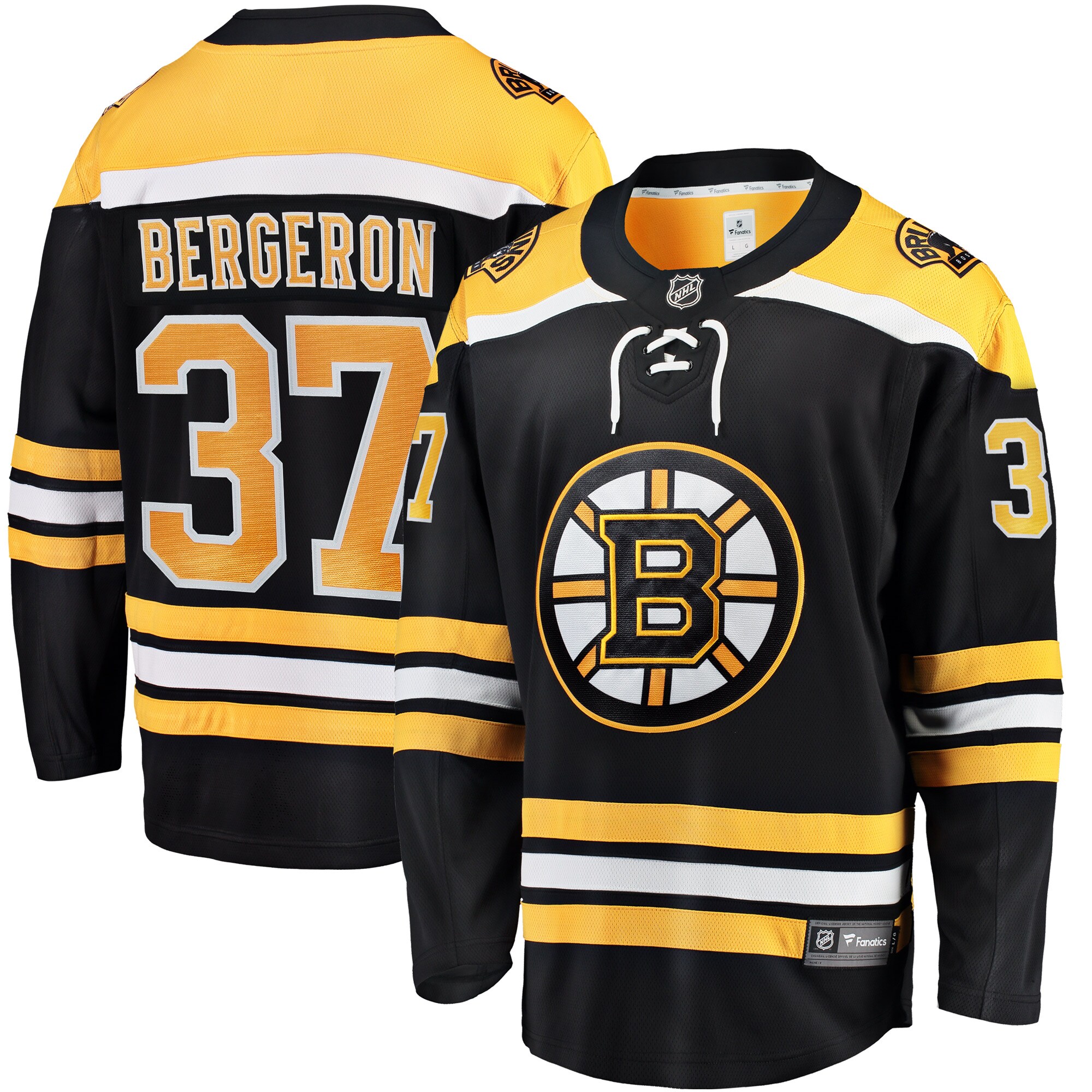 Patrice Bergeron Boston Bruins Breakaway Player Jersey - Black