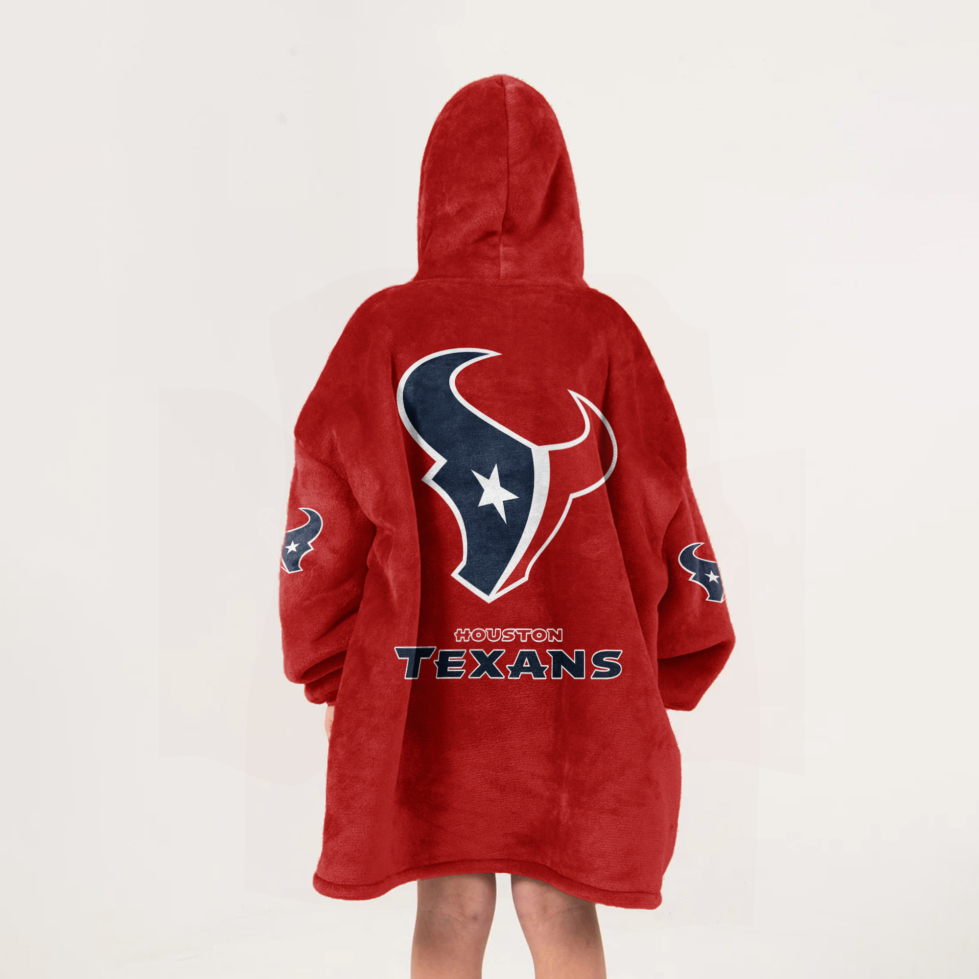 Adult Houston Football Unisex Blanket Hoodie
