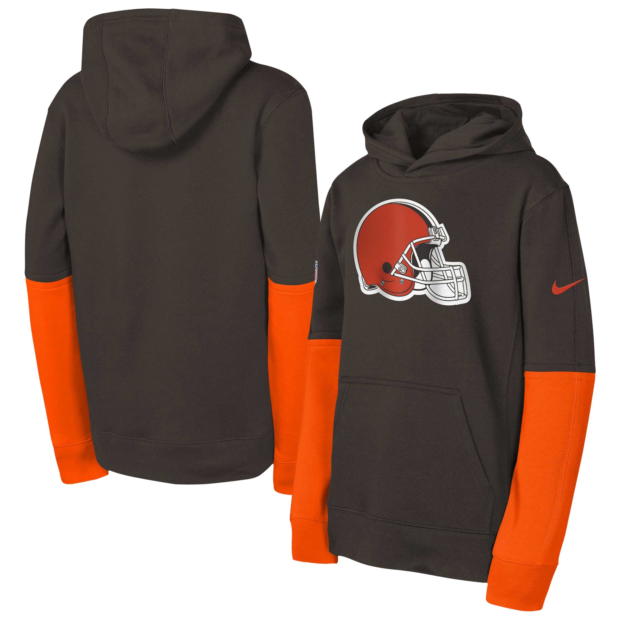 Cleveland Browns Youth  Team Issue Club Pullover Hoodie - Brown