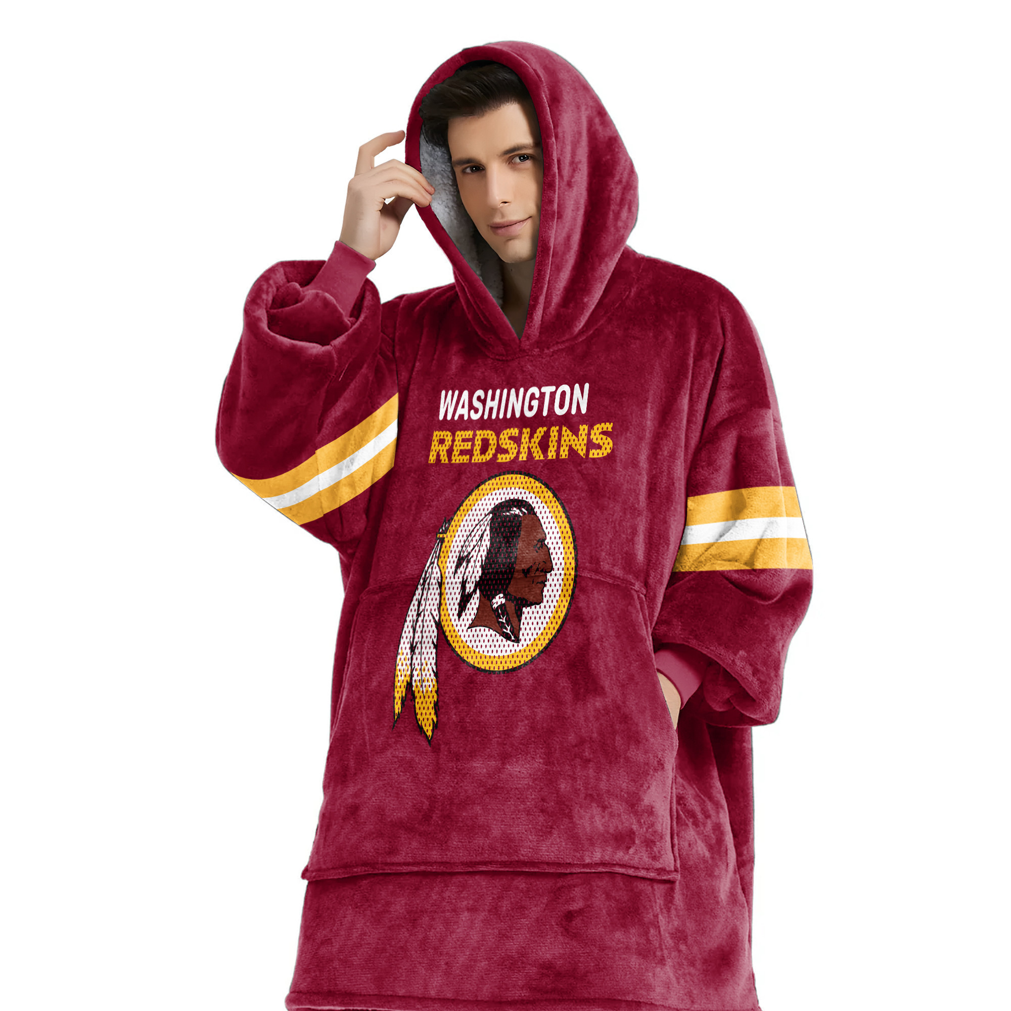 Adult 5 Washington Football Unisex Blanket Hoodie