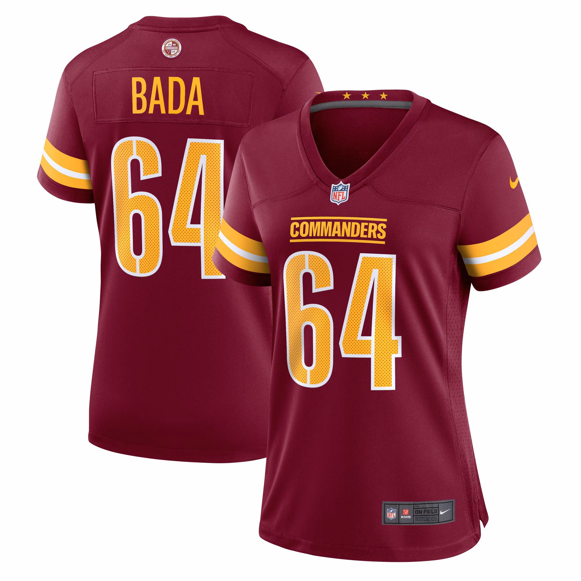 David Bada Washington Commanders Women's  Game Jersey -  Burgundy