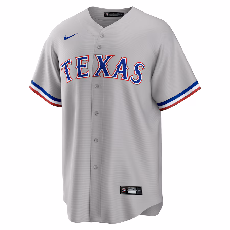 Men's Texas Rangers Gray Road Replica Team Jersey