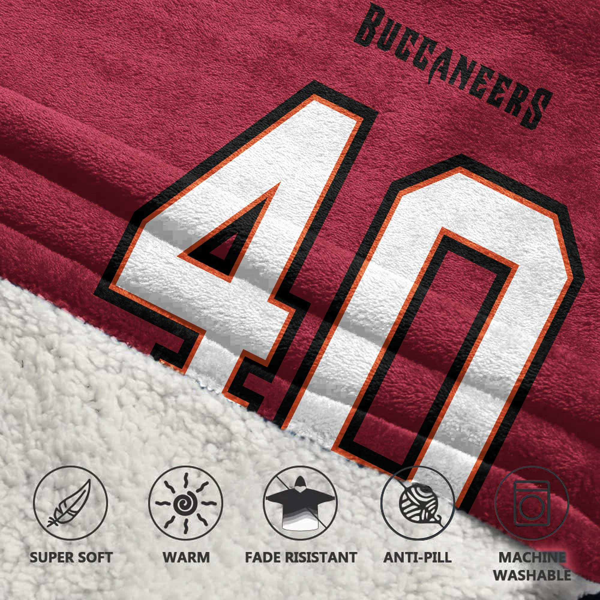 Kid M.A 40 Tampa Bay Football Unisex Blanket Hoodie