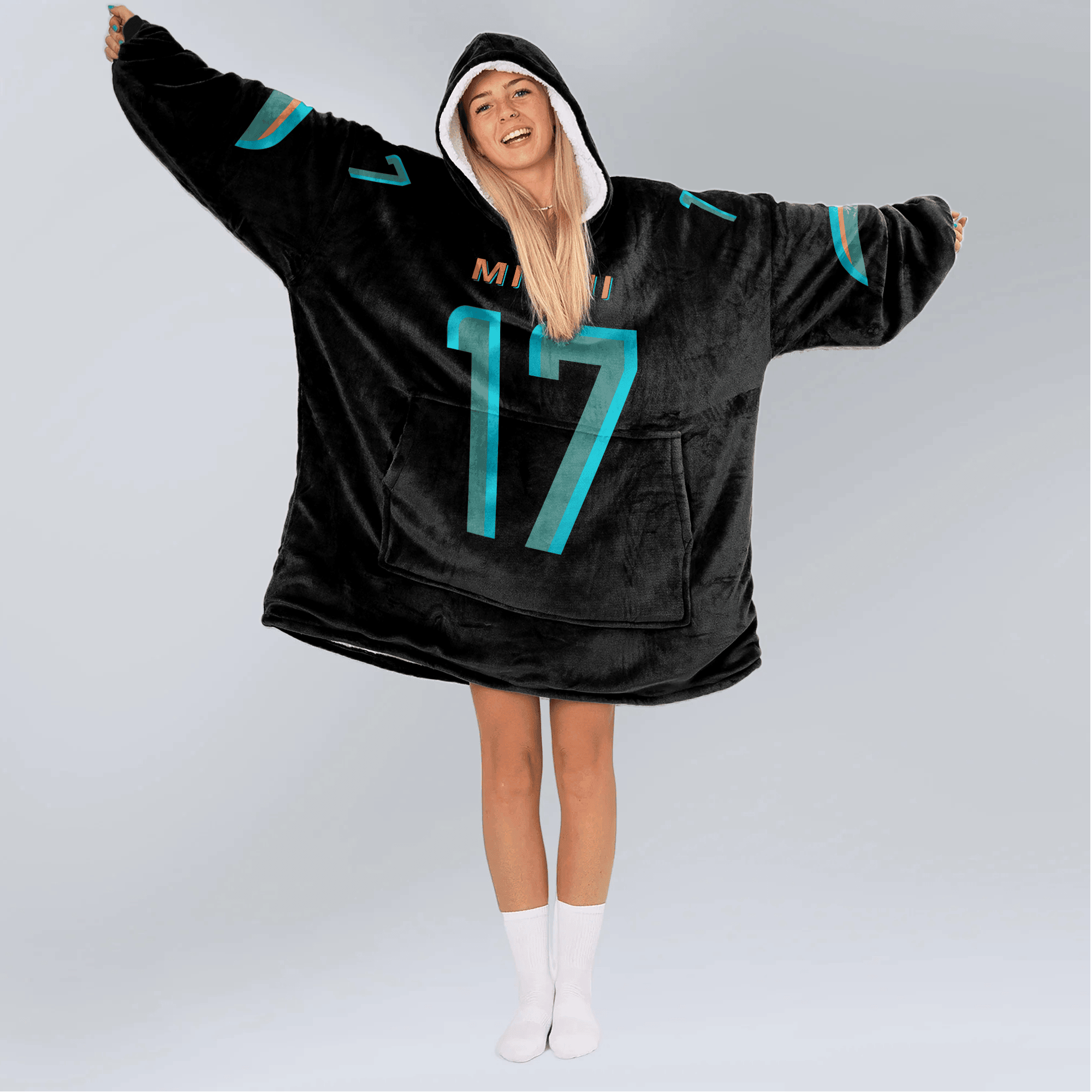 J.W 17 Miami Football Unisex Blanket Hoodie