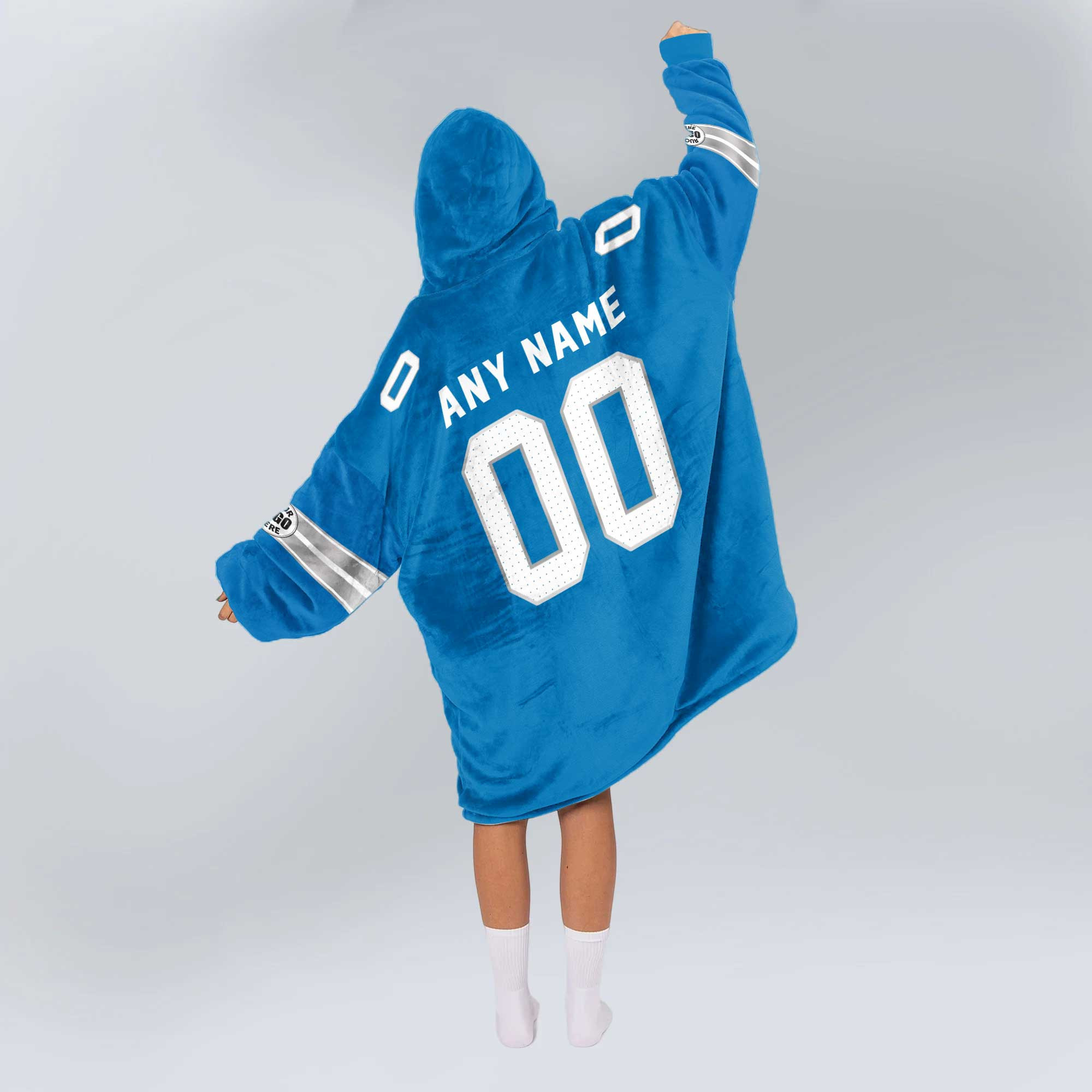 Adult Custom Blanket Hoodie Detroit Inspired Color