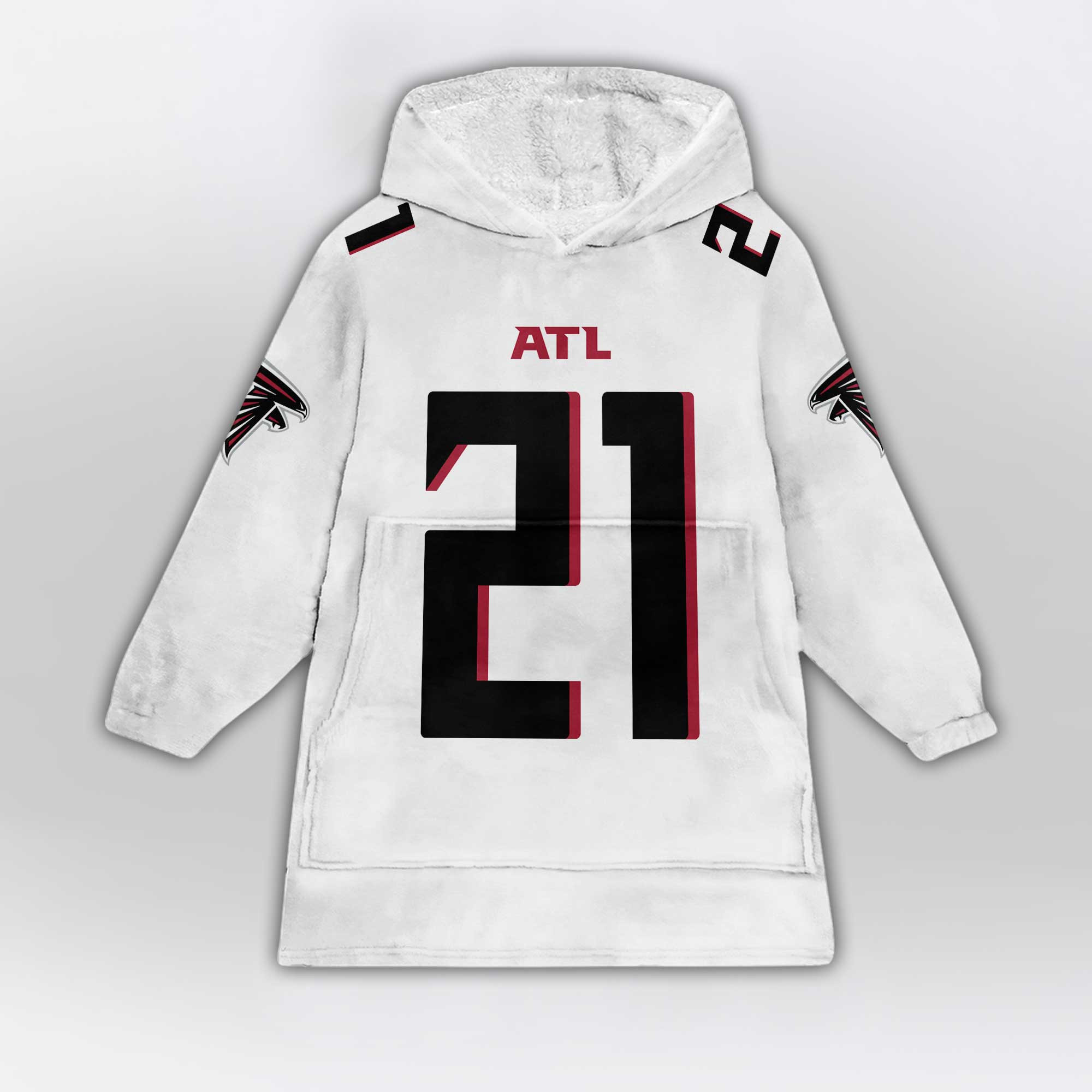 Kid 21 Atlanta Football Unisex Blanket Hoodie