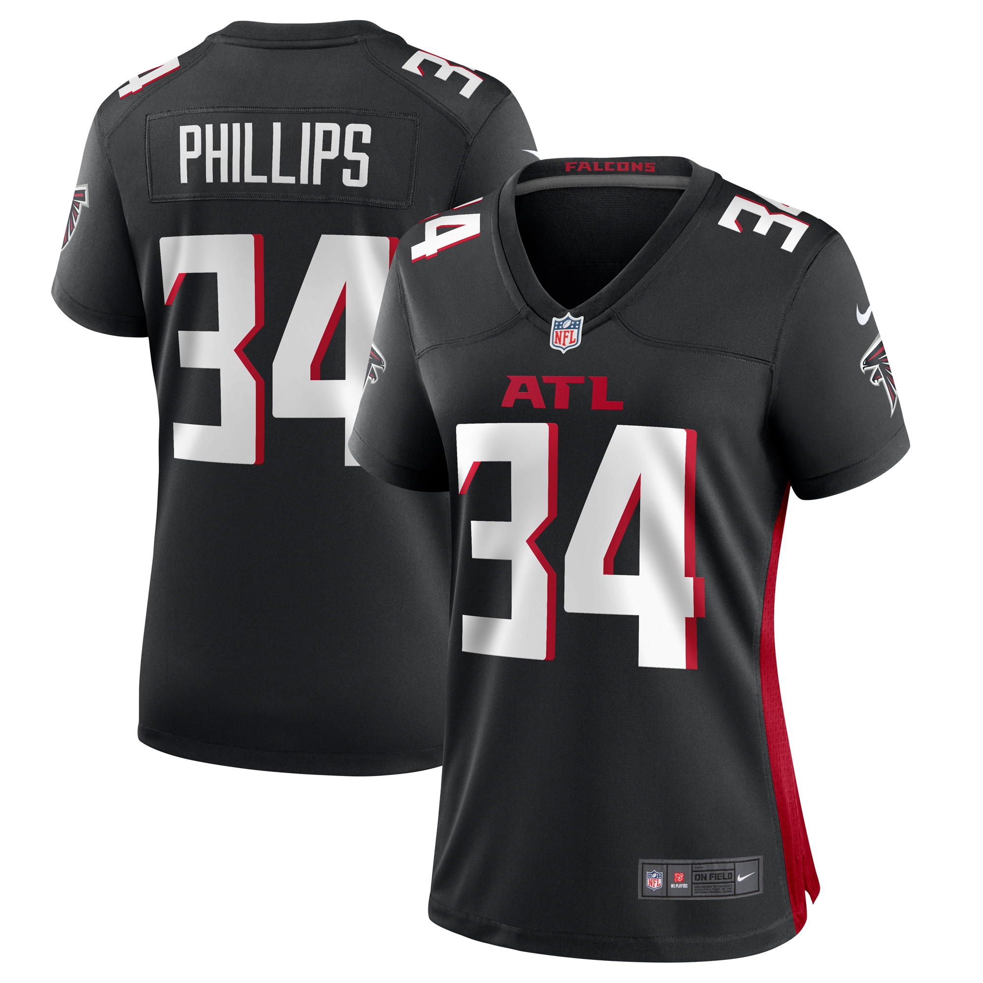 Clark Phillips III Atlanta Falcons Women's Team Game Jersey -  Black