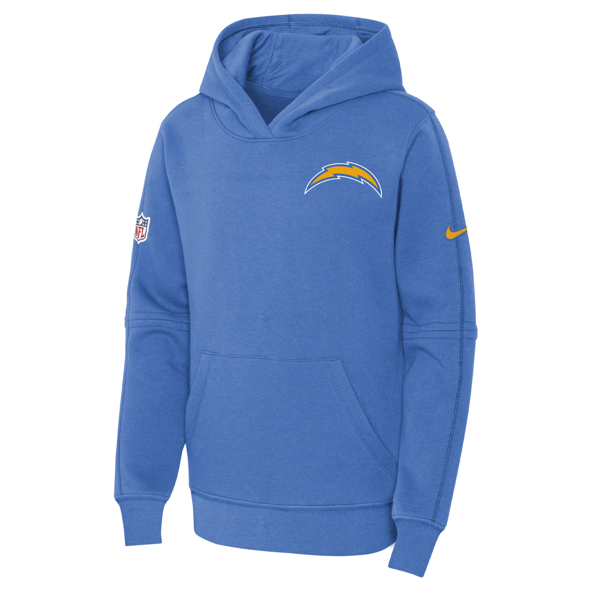 Los Angeles Chargers  Youth 2023 Sideline Club Fleece Pullover Hoodie - Powder Blue
