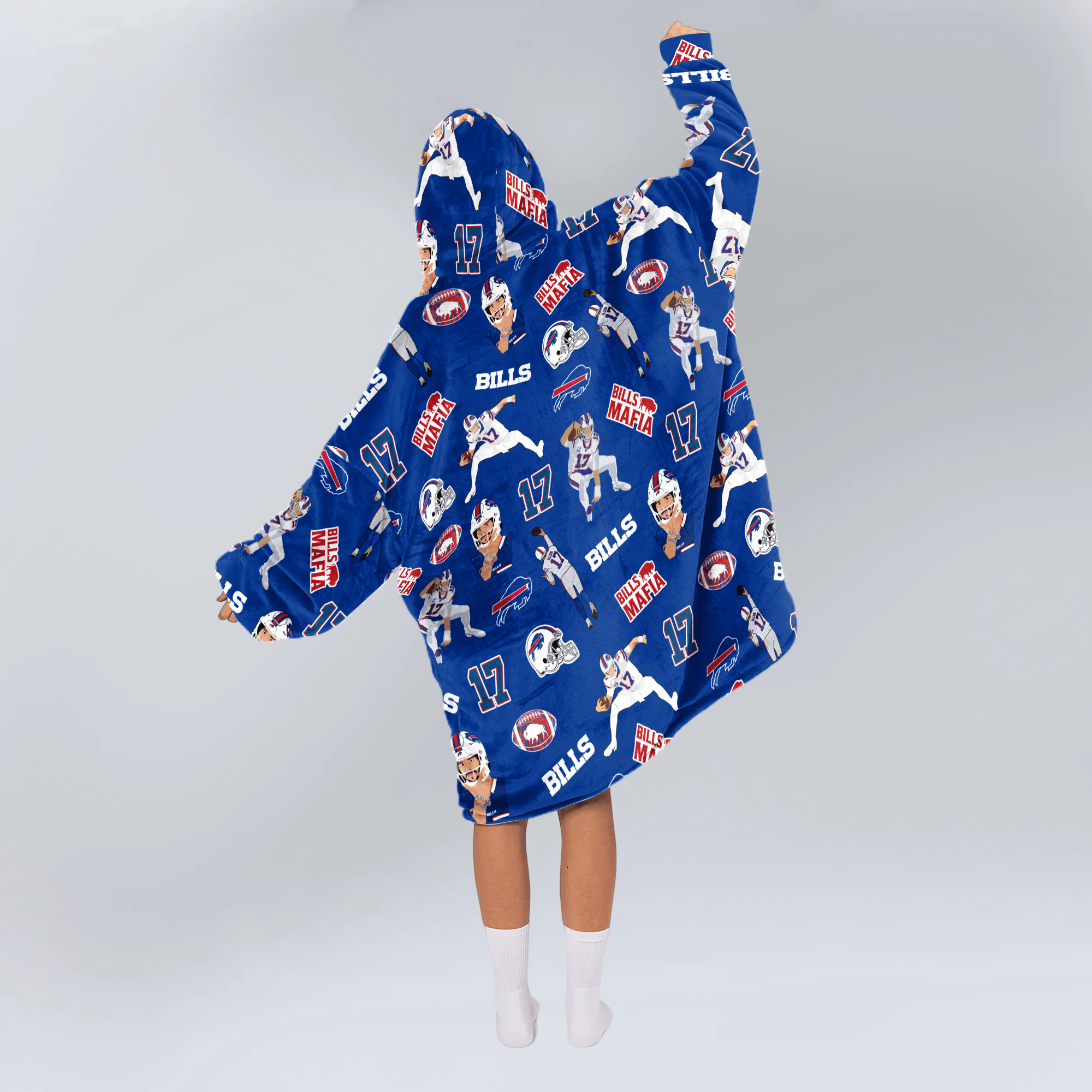 J.A 17 Buffalo Football Unisex Blanket Hoodie