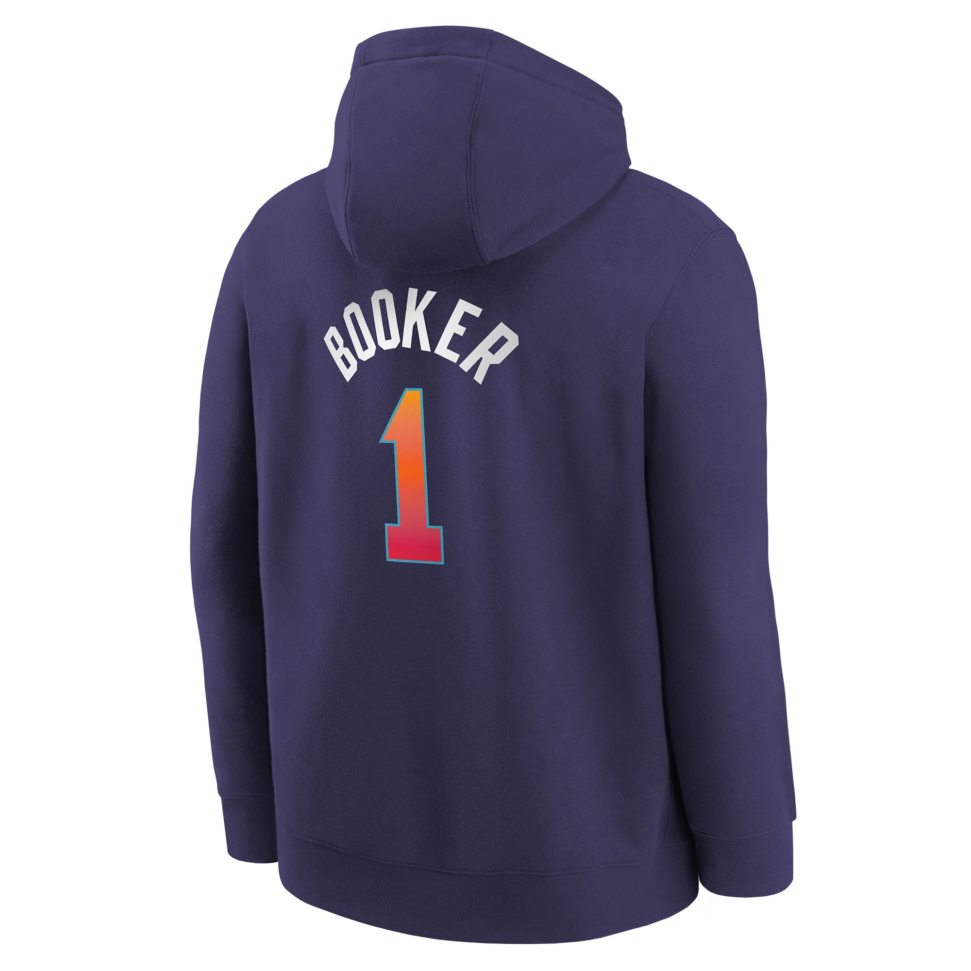 Youth Phoenix Suns Devin Booker  Purple 2023/24 City Edition Name & Number Pullover Hoodie