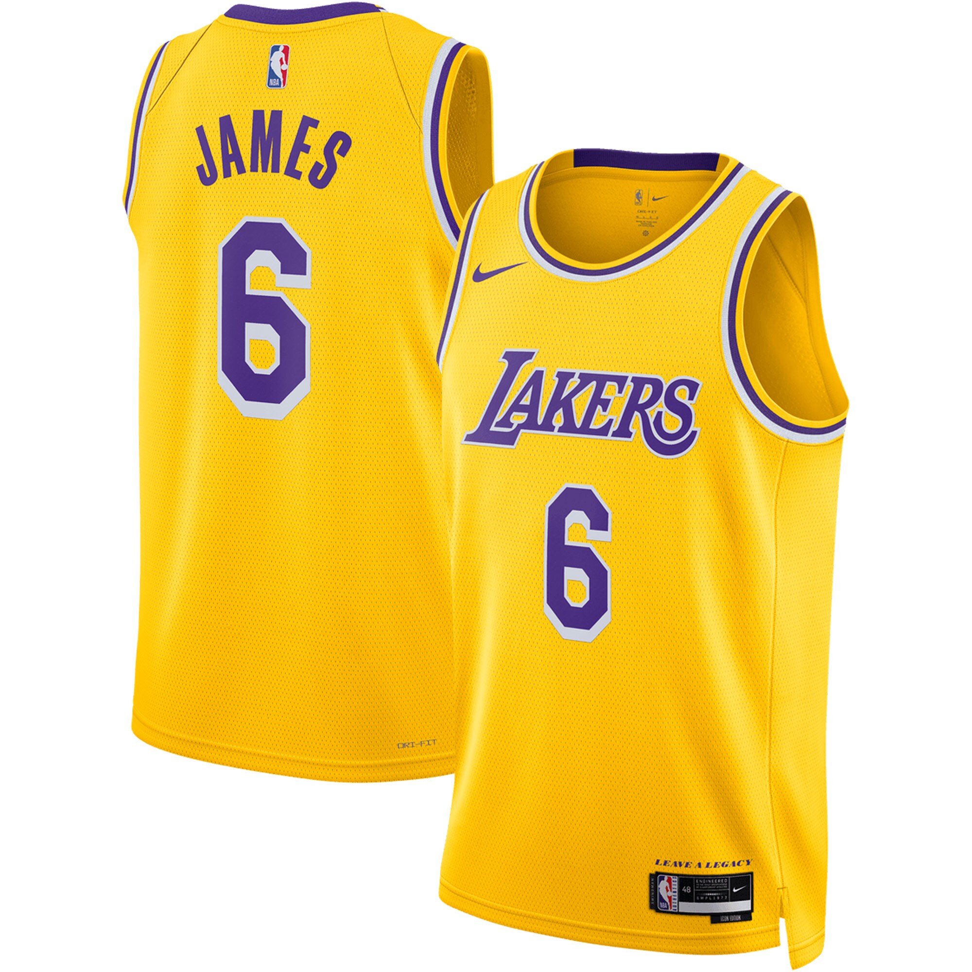 LeBron James Los Angeles Lakers Unisex Swingman Jersey - Icon Edition - Gold