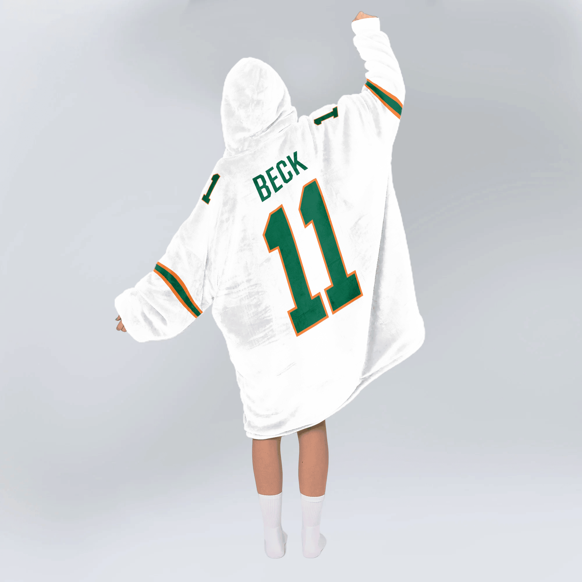 Adult C.B 11 Miami Football Unisex Blanket Hoodie