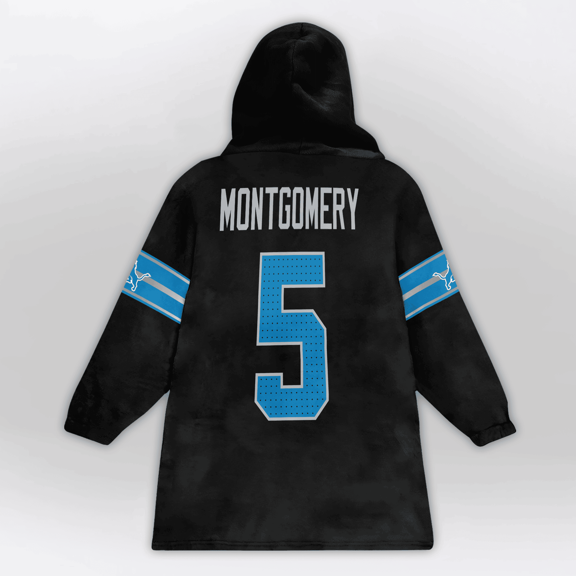 Kid 5 Detroit Football Unisex Blanket Hoodie