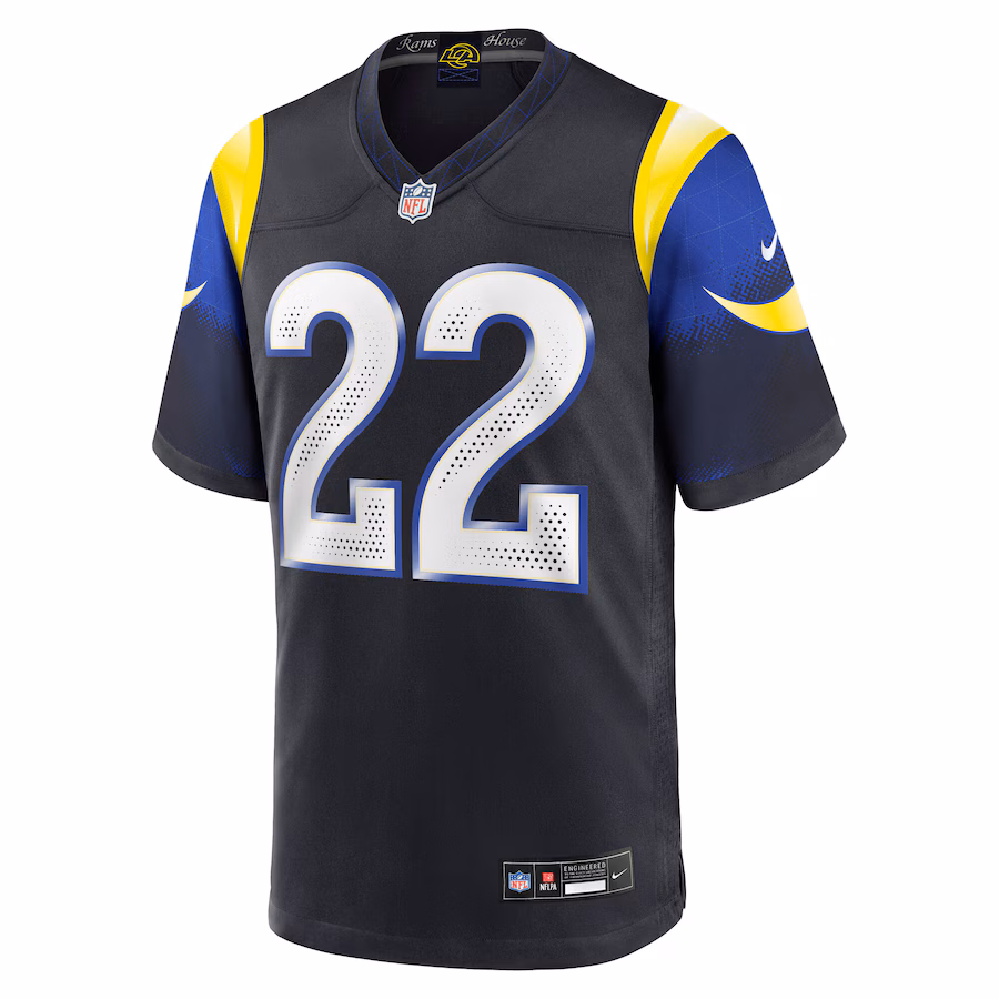 Blake Corum #22 Los Angeles Rams 2025 Rivalries Collection Game Jersey - Midnight Blue