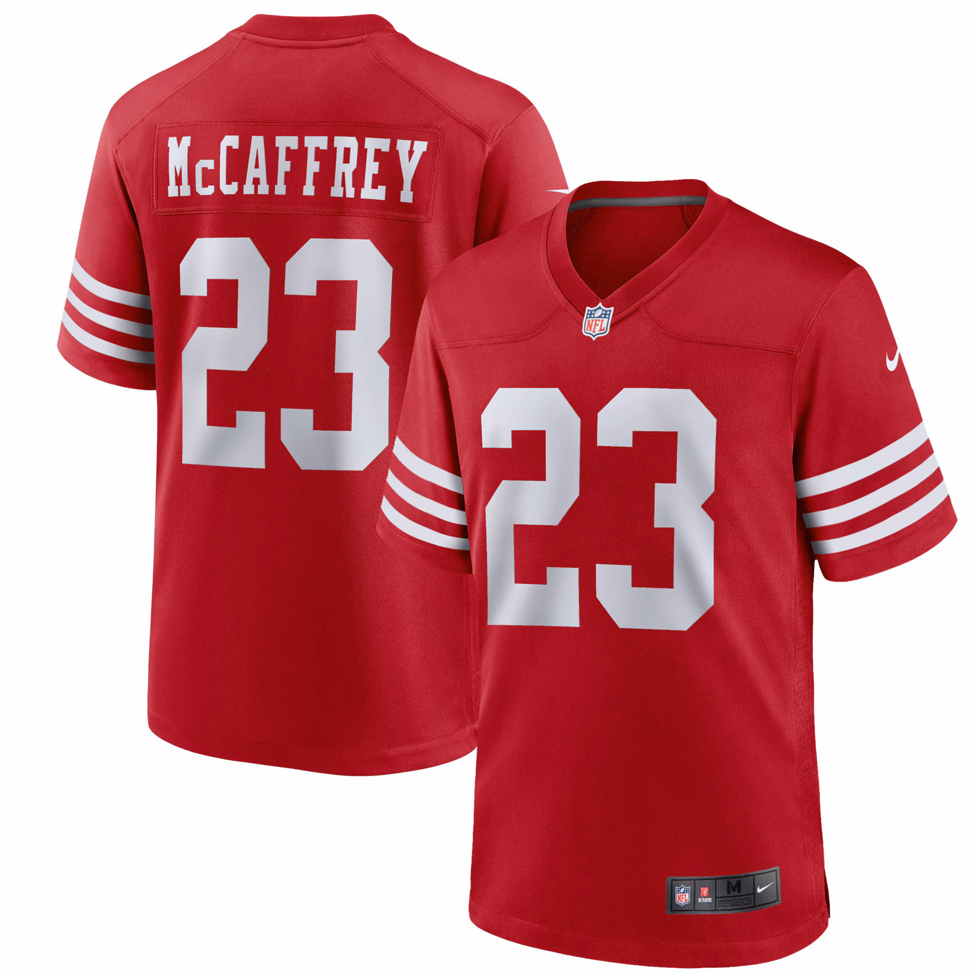 Christian McCaffrey San Francisco 49ers Youth Game Jersey - Scarlet