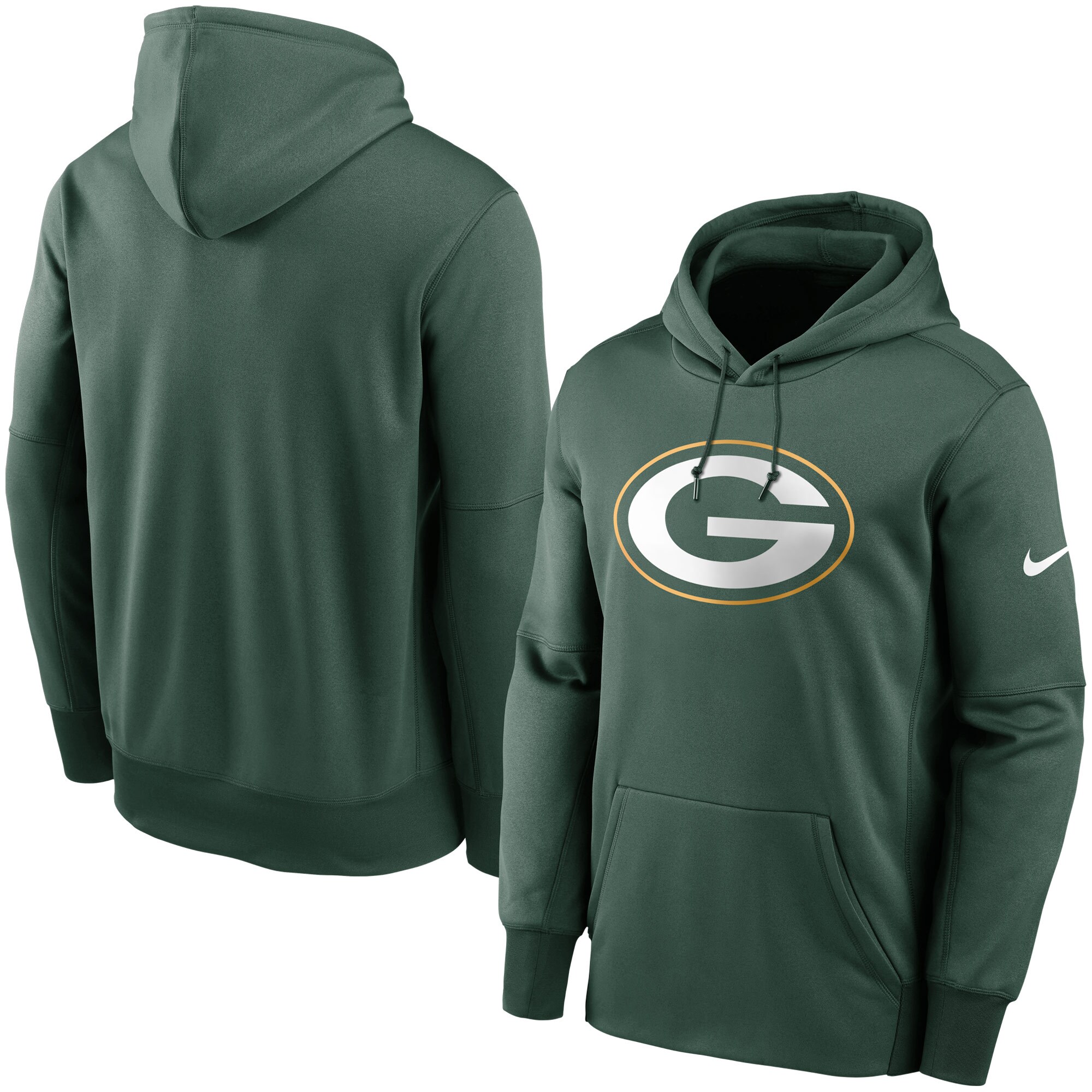 Green Bay Packers Fan Gear Primary Logo Therma Performance Pullover Hoodie - Green