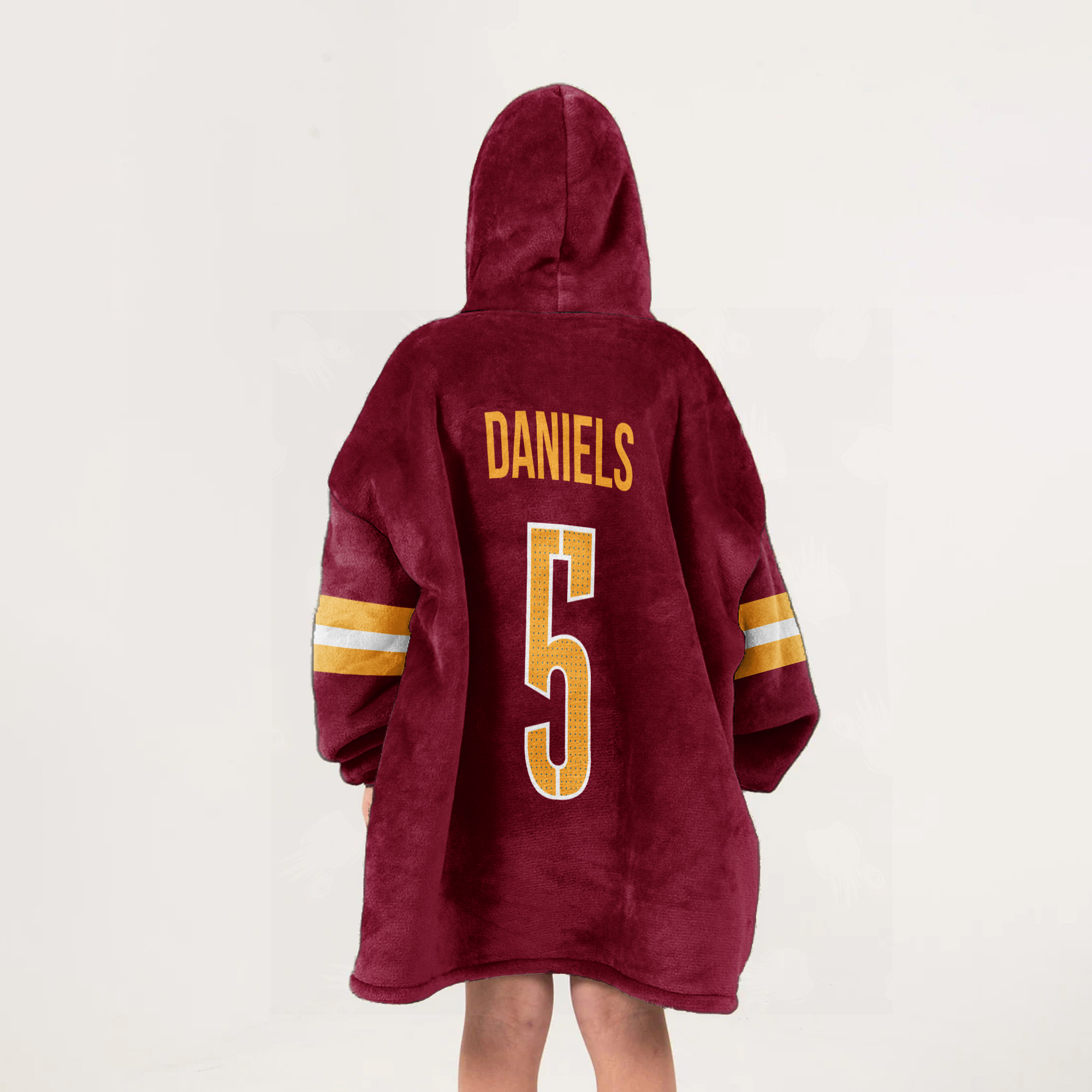 Adult 5 Washington Football Unisex Blanket Hoodie