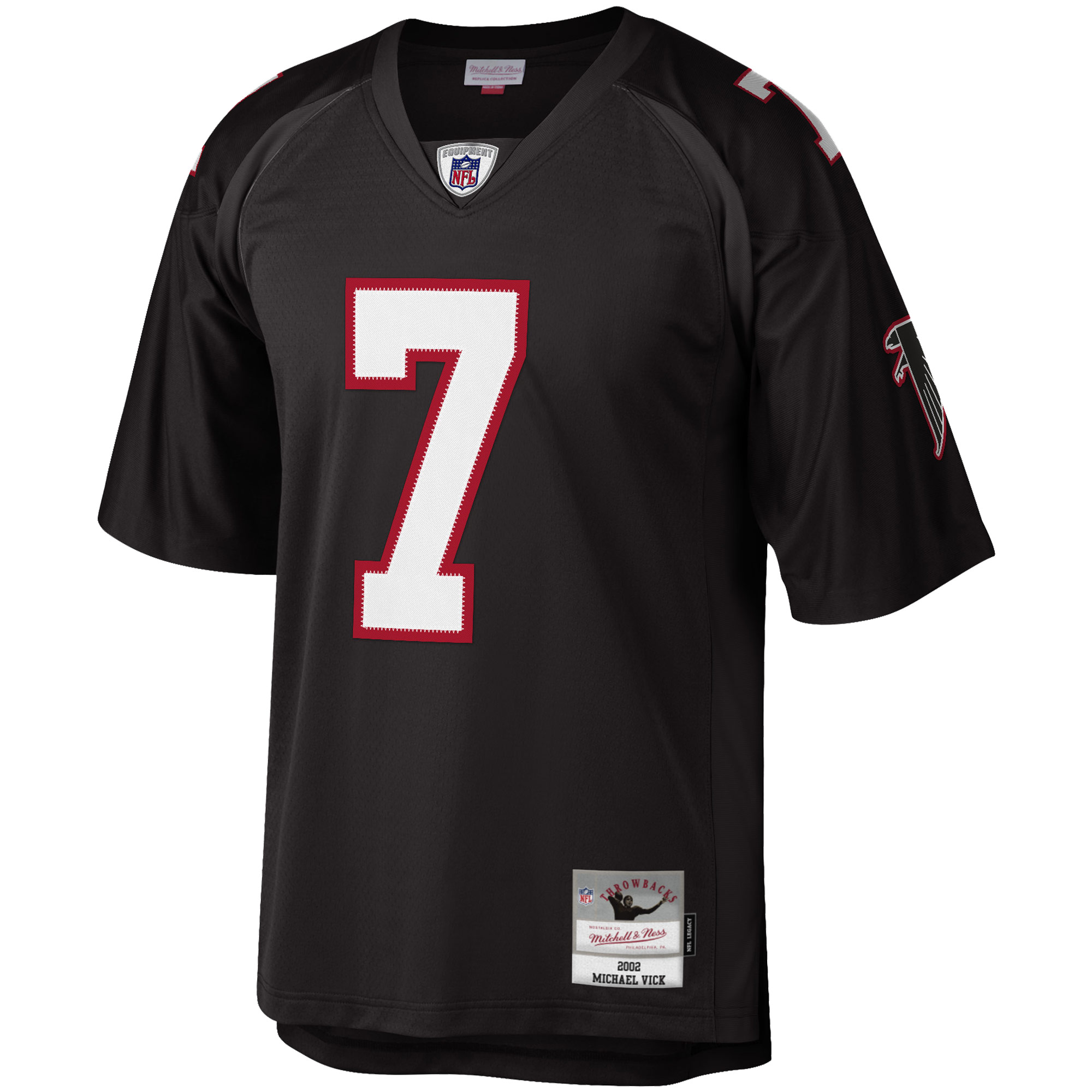 Michael Vick Atlanta Falcons  Big & Tall 2002 Retired Player Replica Jersey - Black