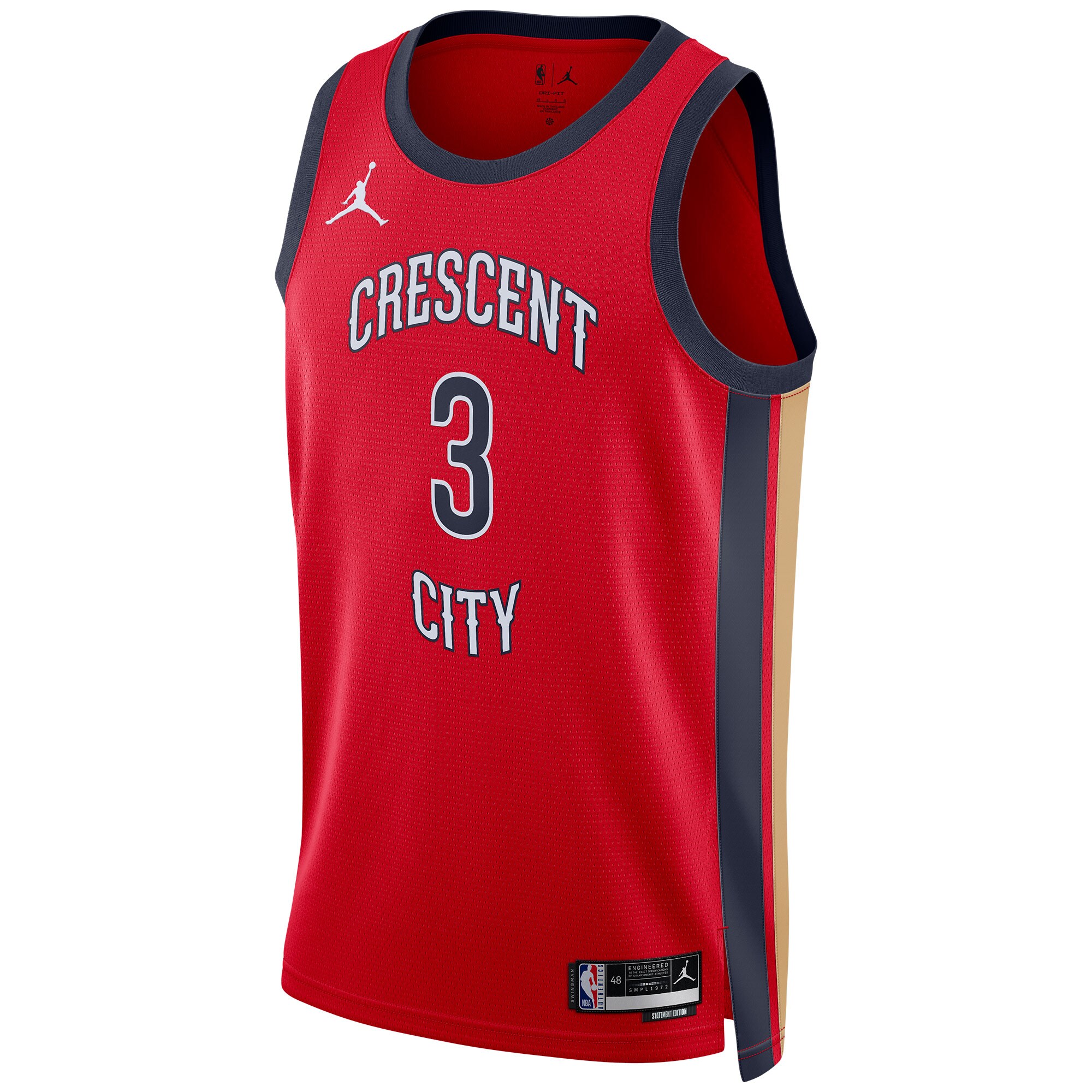 CJ McCollum New Orleans Pelicans  Unisex Swingman Jersey - Red - Statement Edition