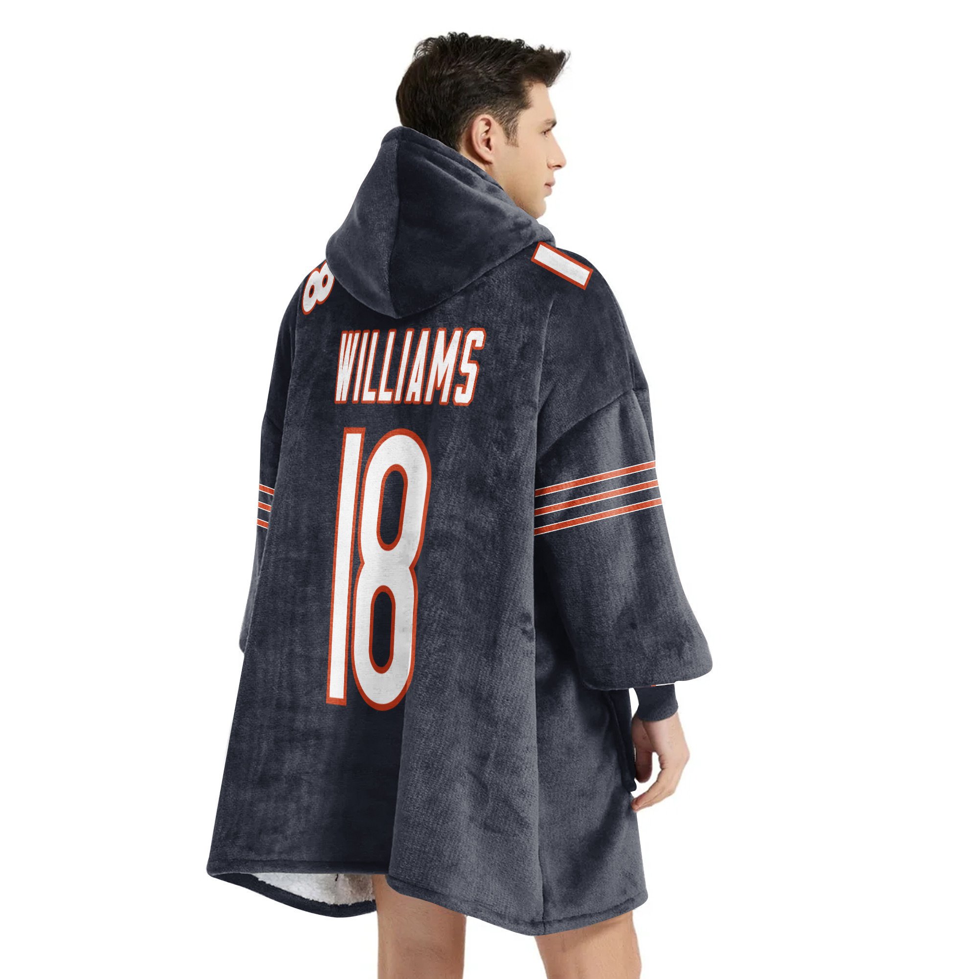 Adult Captain 18 Chicago Football Unisex Blanket Hoodie