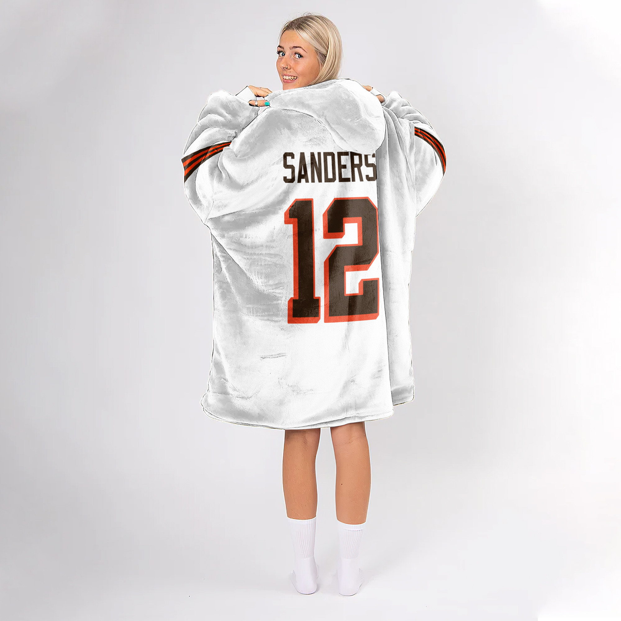 Adult S.S 12 Cleveland Football Unisex Blanket Hoodie