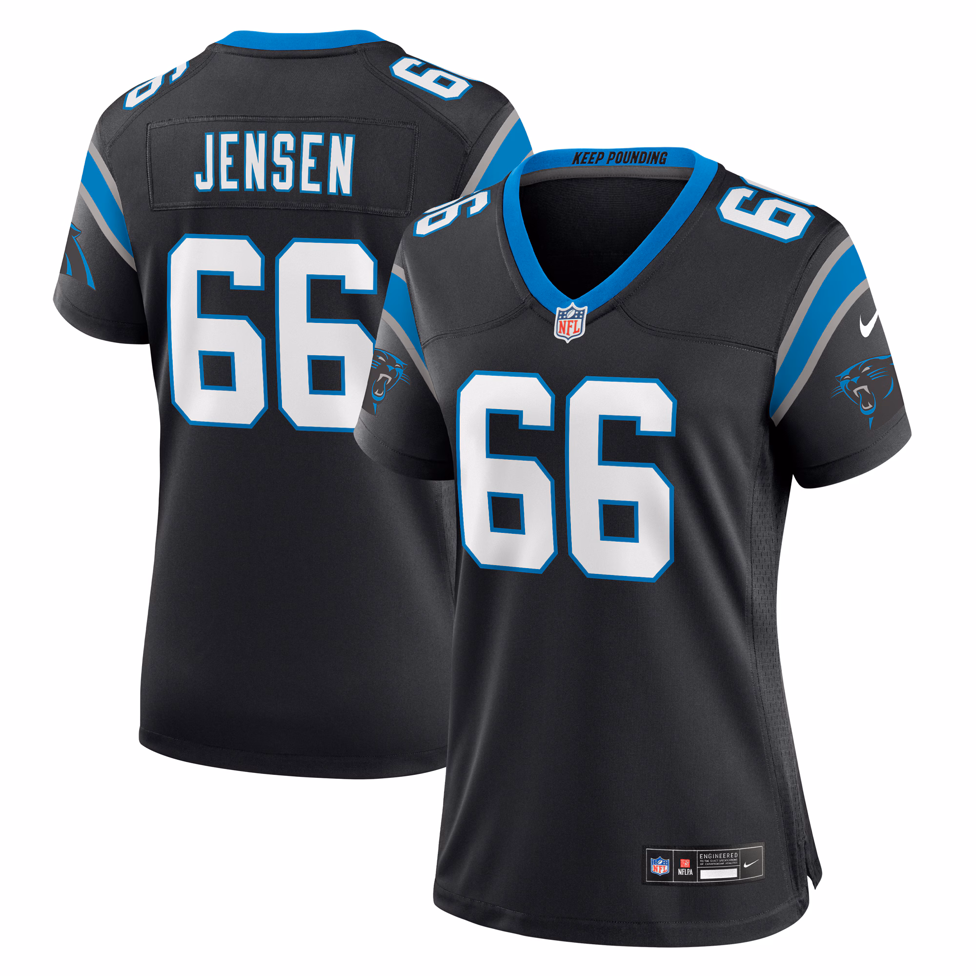 Nash Jensen Carolina Panthers Women's Team Game Jersey -  Black