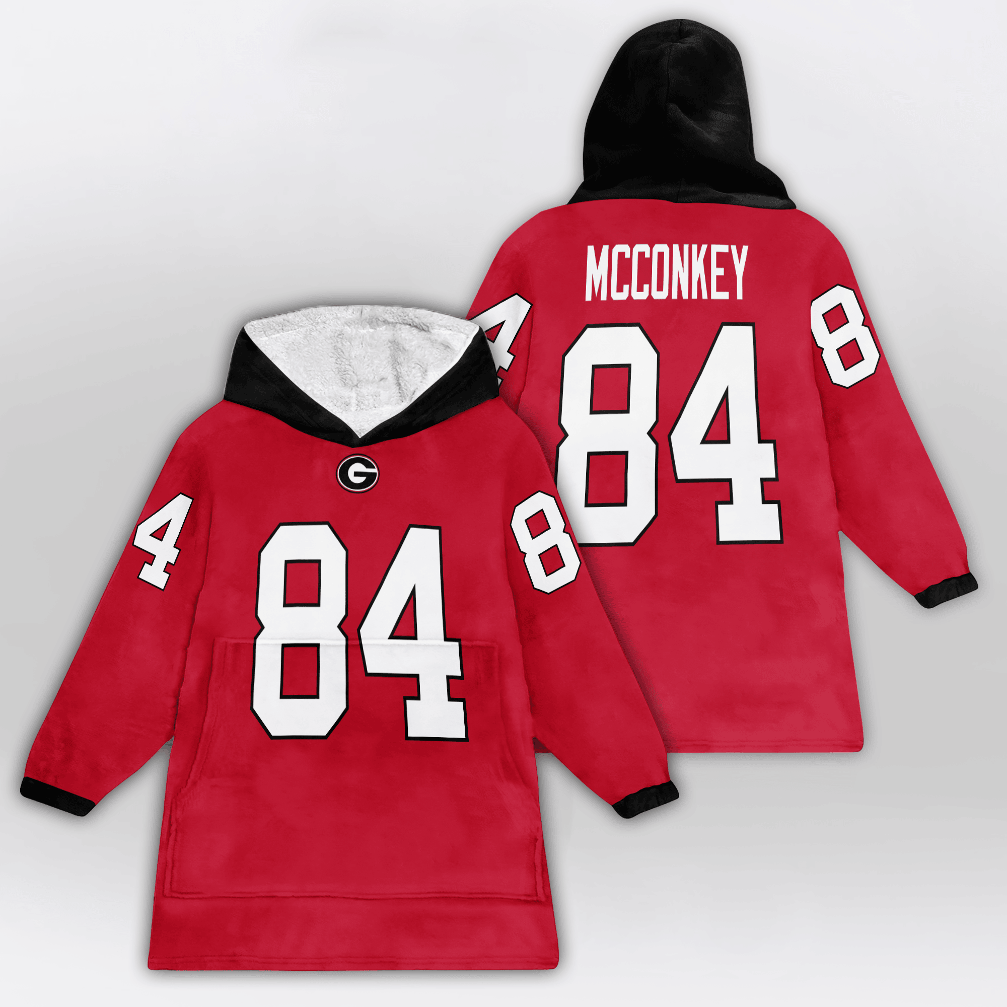 Adult L.M 84 Georgia Football Unisex Blanket Hoodie