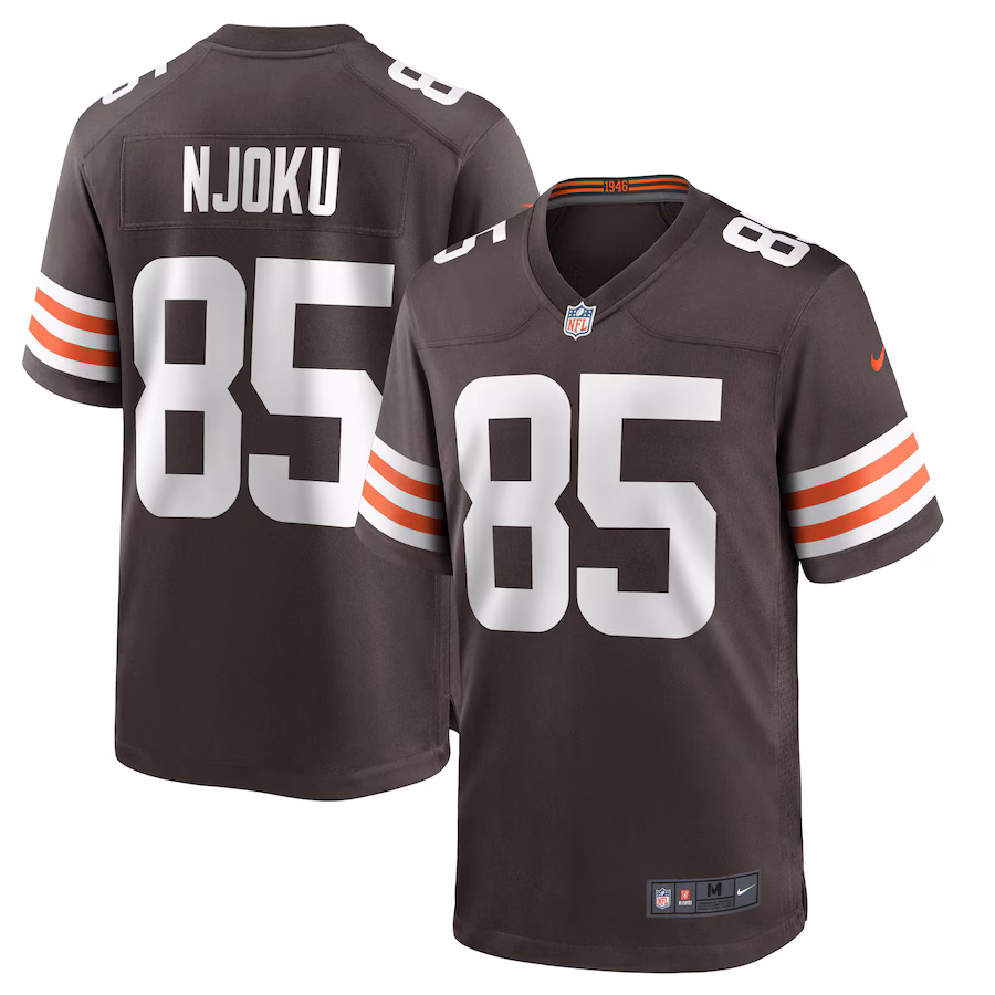 Men's David Njoku #85 Brown Cleveland Browns Player Game Jersey
