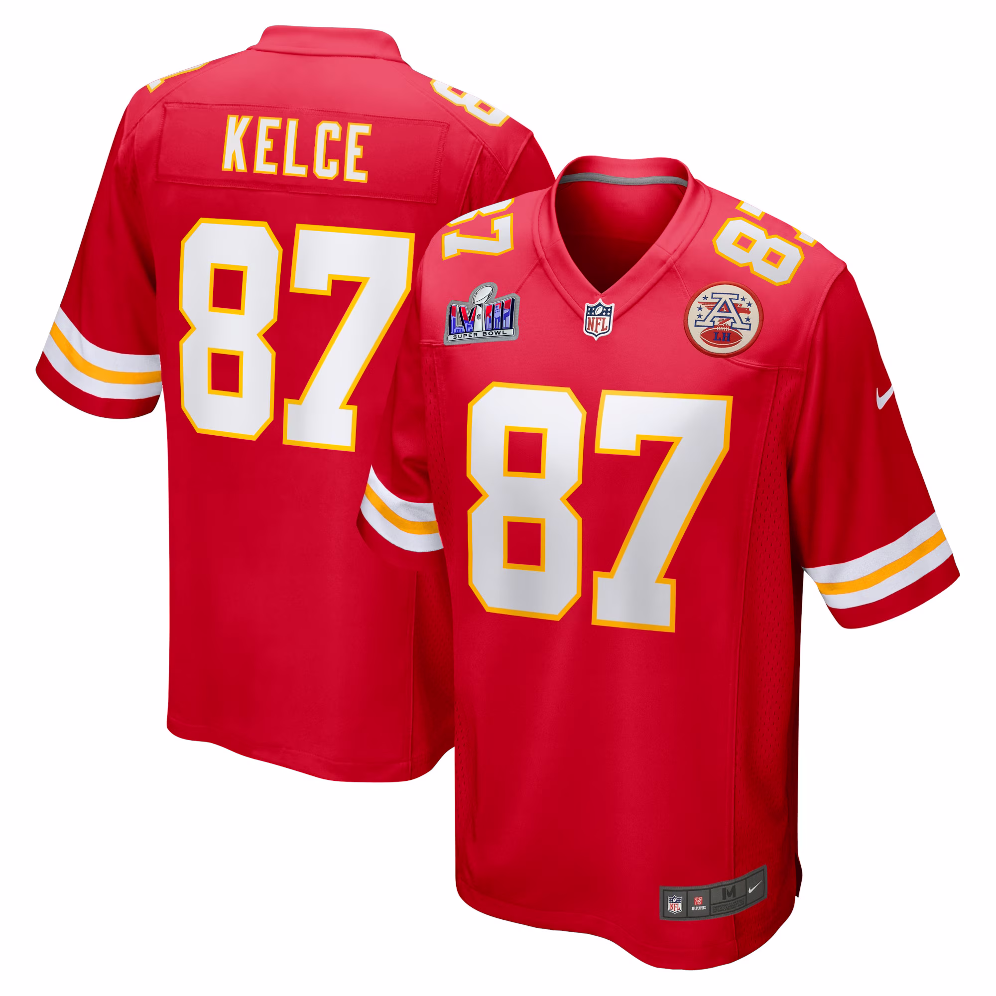 Travis Kelce Kansas City Chiefs  2023 Super Bowl LVIII Game Jersey - Red