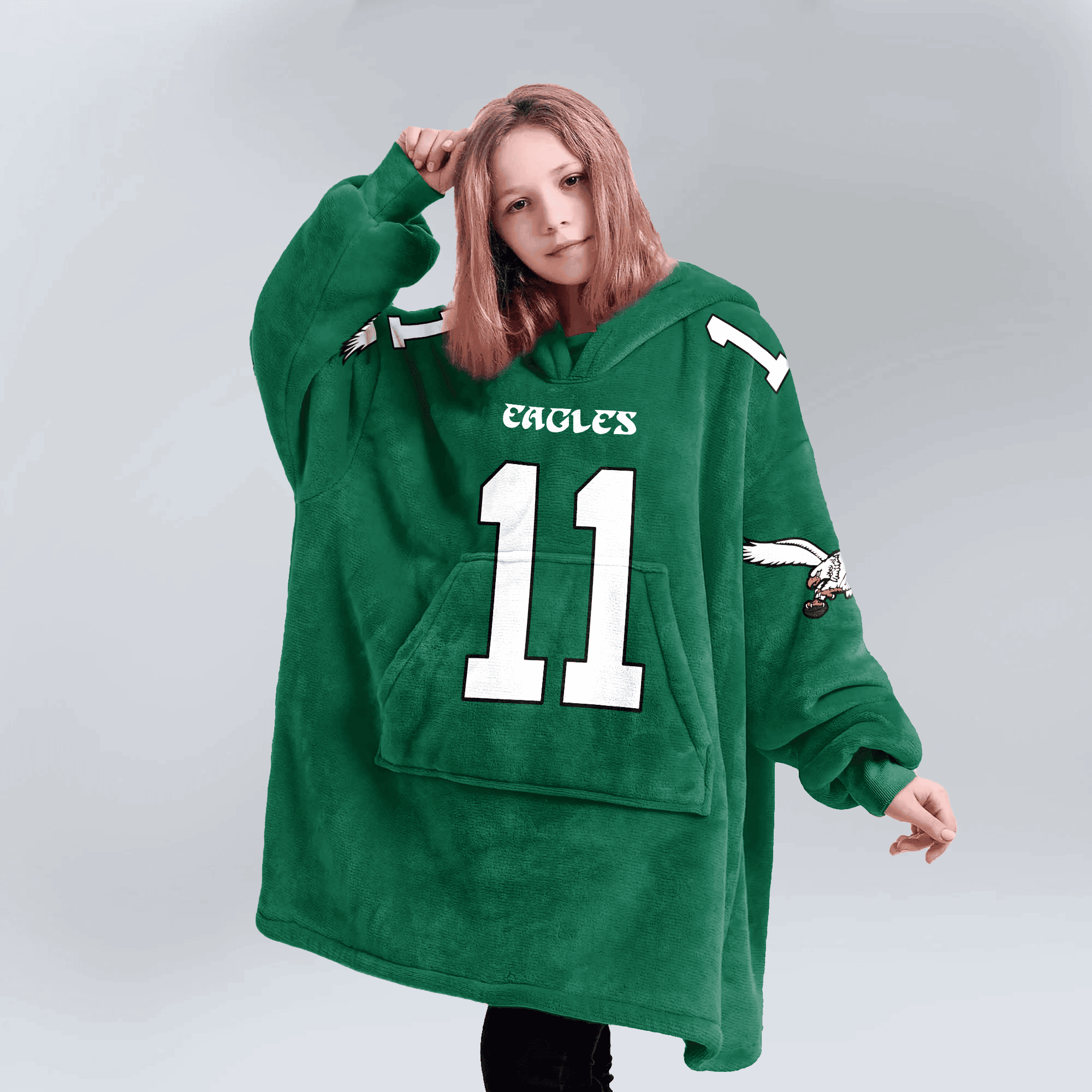 Adult 11 Philadelphia Football Unisex Blanket Hoodie
