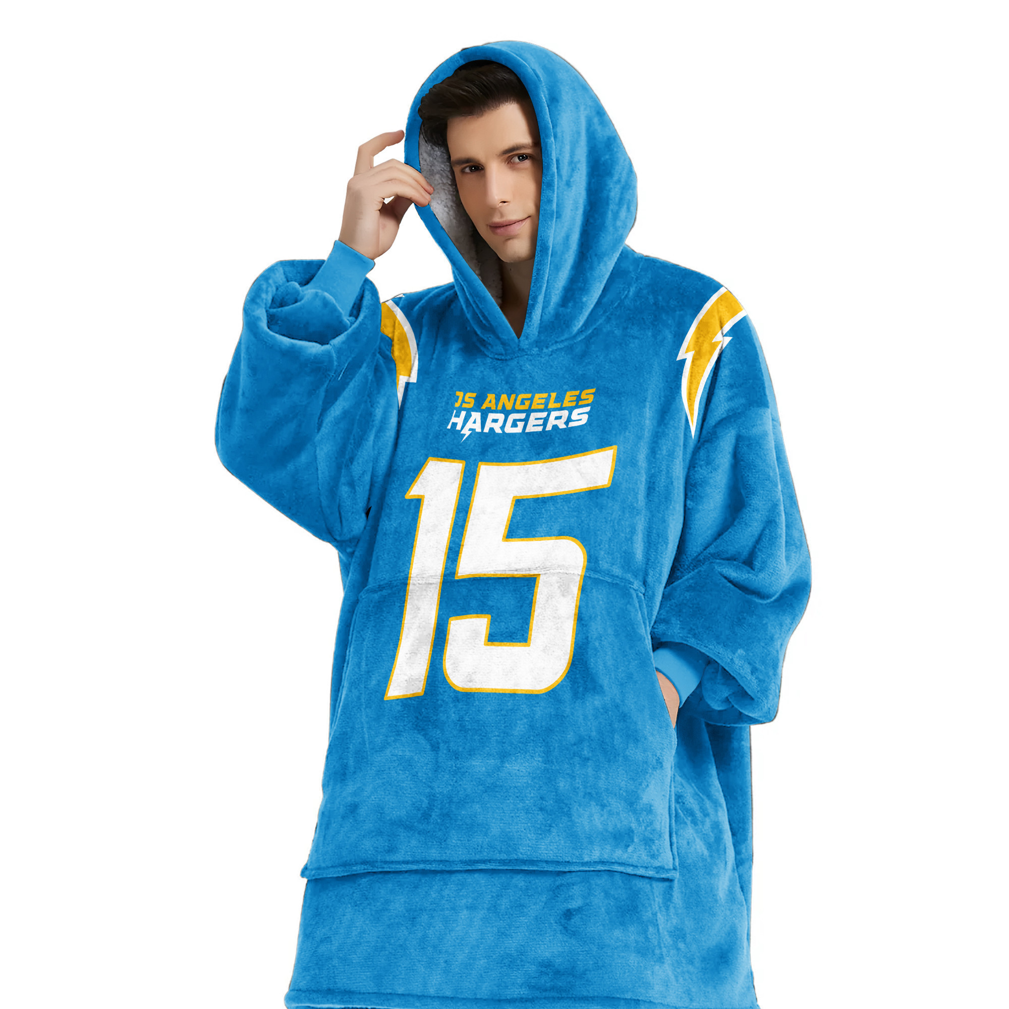 Adult 15 Los Angeles Football Unisex Blanket Hoodie