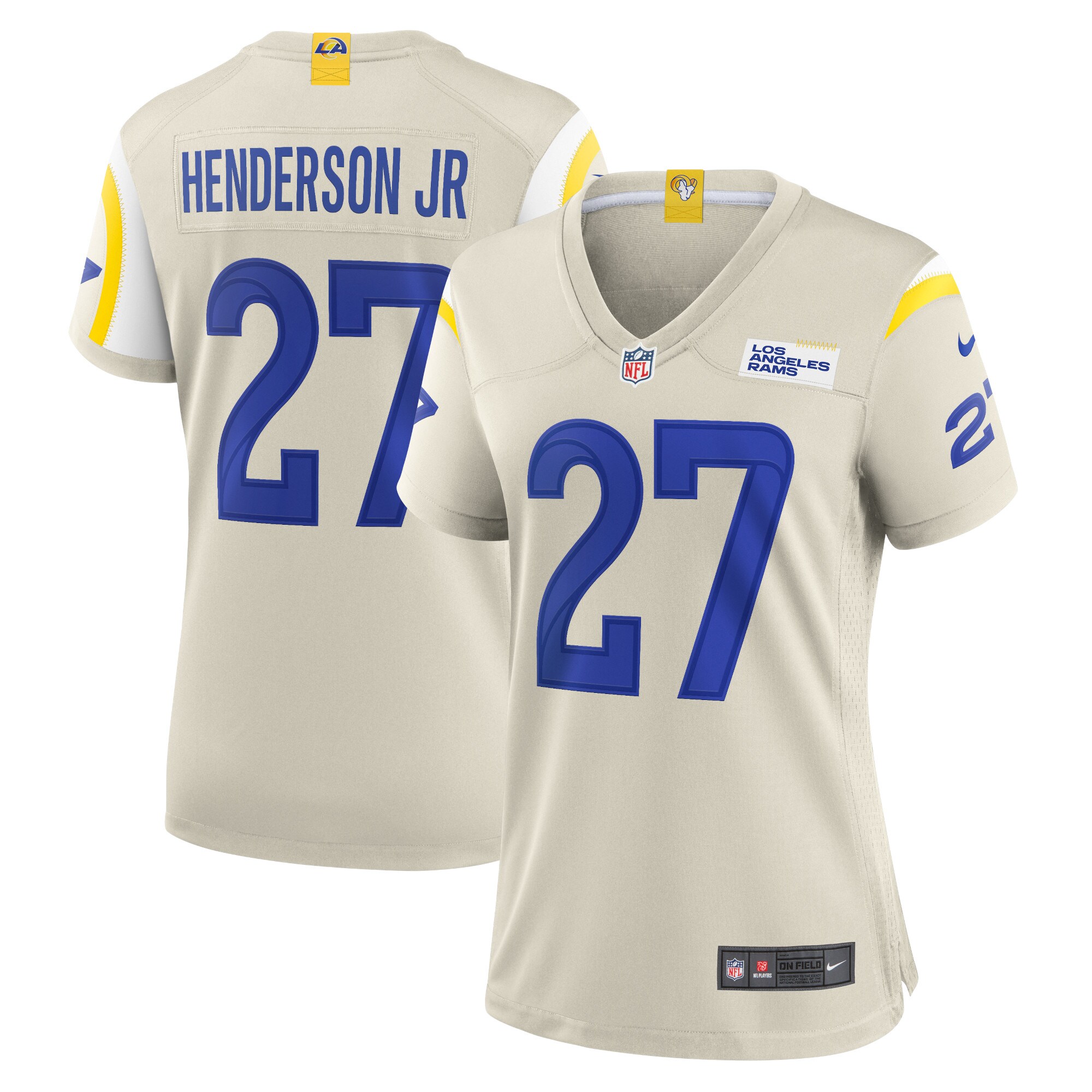 Darrell Henderson Jr. Los Angeles Rams  Women's Player Game Jersey - Bone