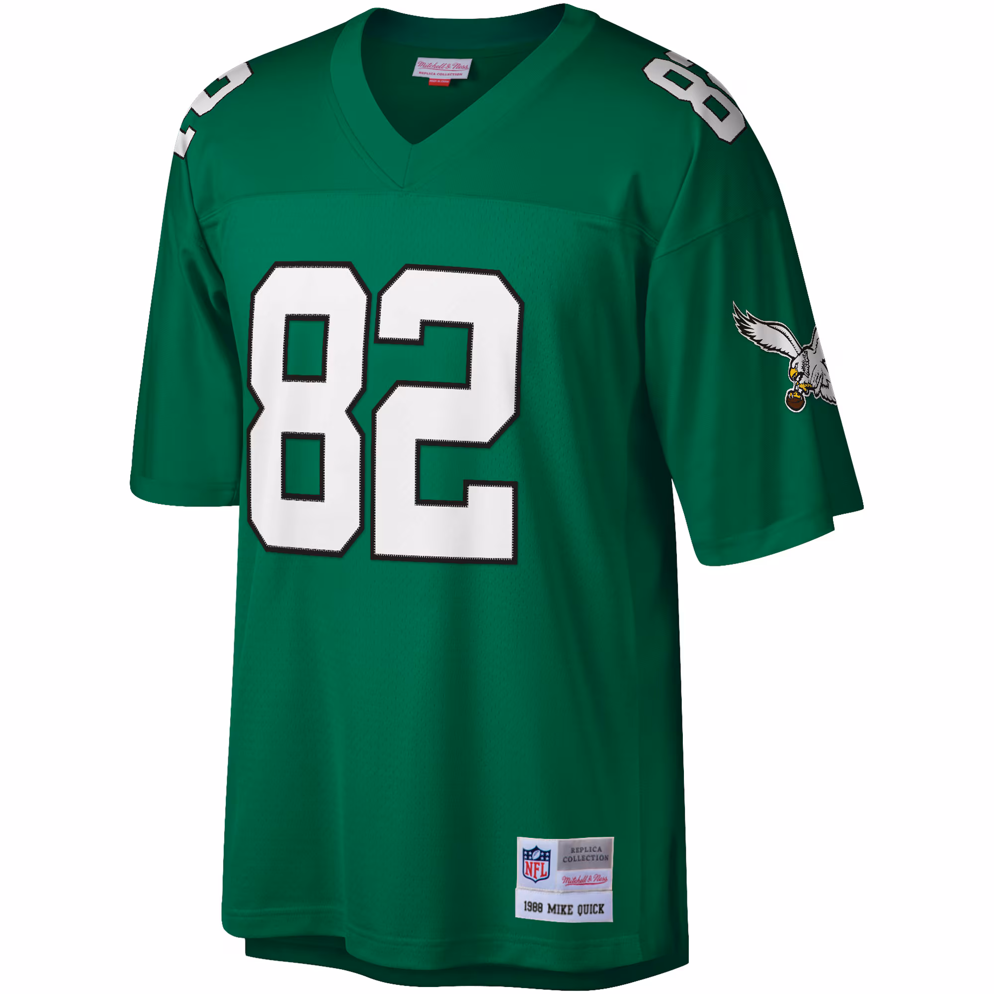 Mike Quick Philadelphia Eagles #82 Legacy Replica Jersey - Kelly Green