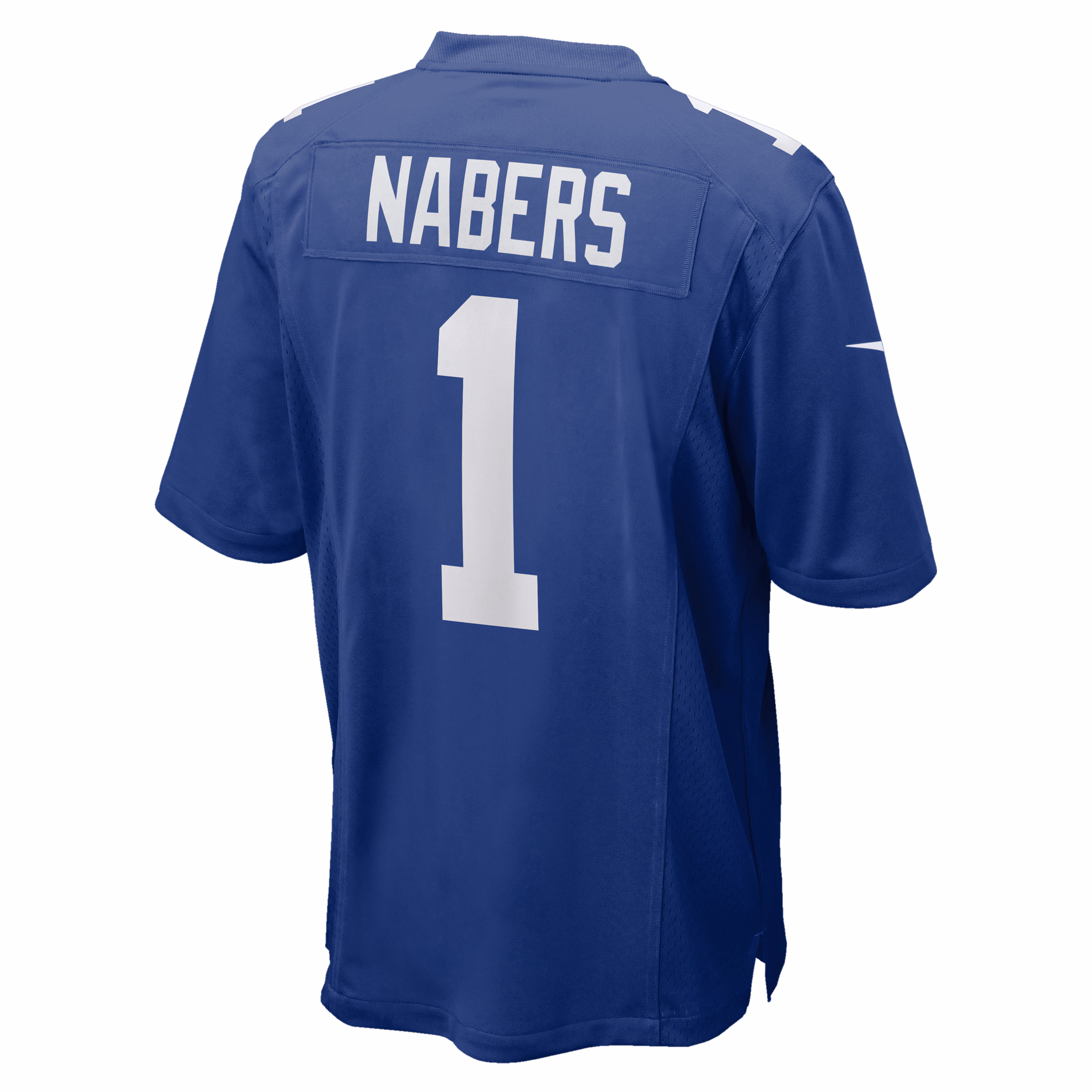 Malik Nabers #1 New York Giants 2025 NFL Draft First Round Pick Player Game Jersey - Royal