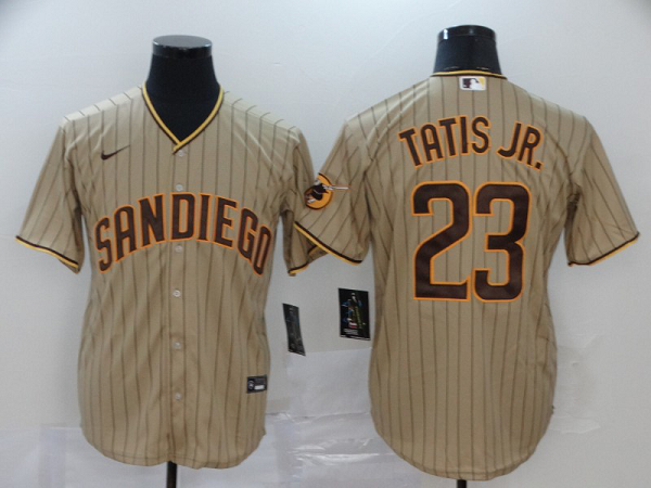 Men's San Diego Padres #23 Fernando Tatis Jr. Gray Stitched MLB Cool Base  Jersey