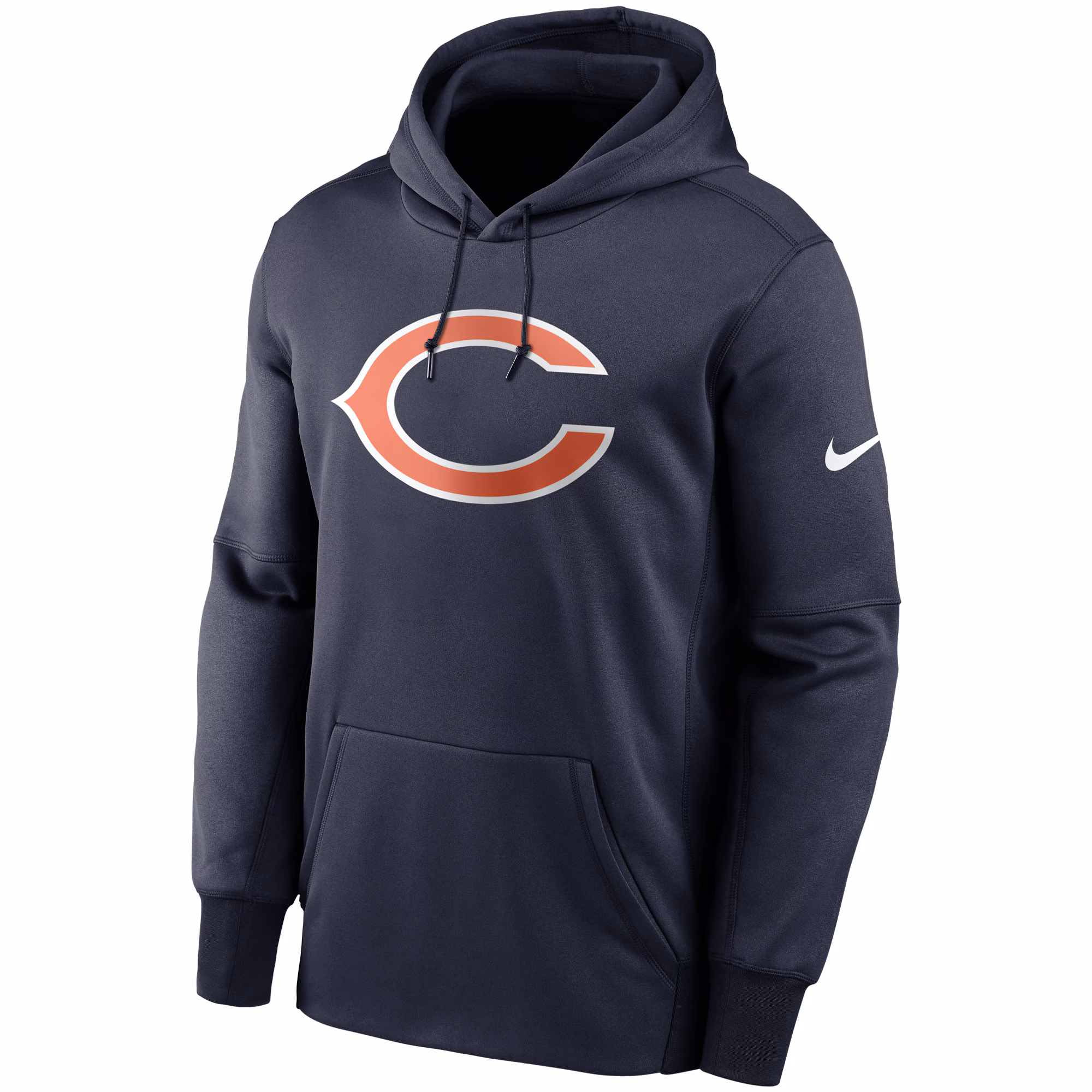 Chicago Bears Fan Gear Primary Logo Therma Performance Pullover Hoodie - Navy
